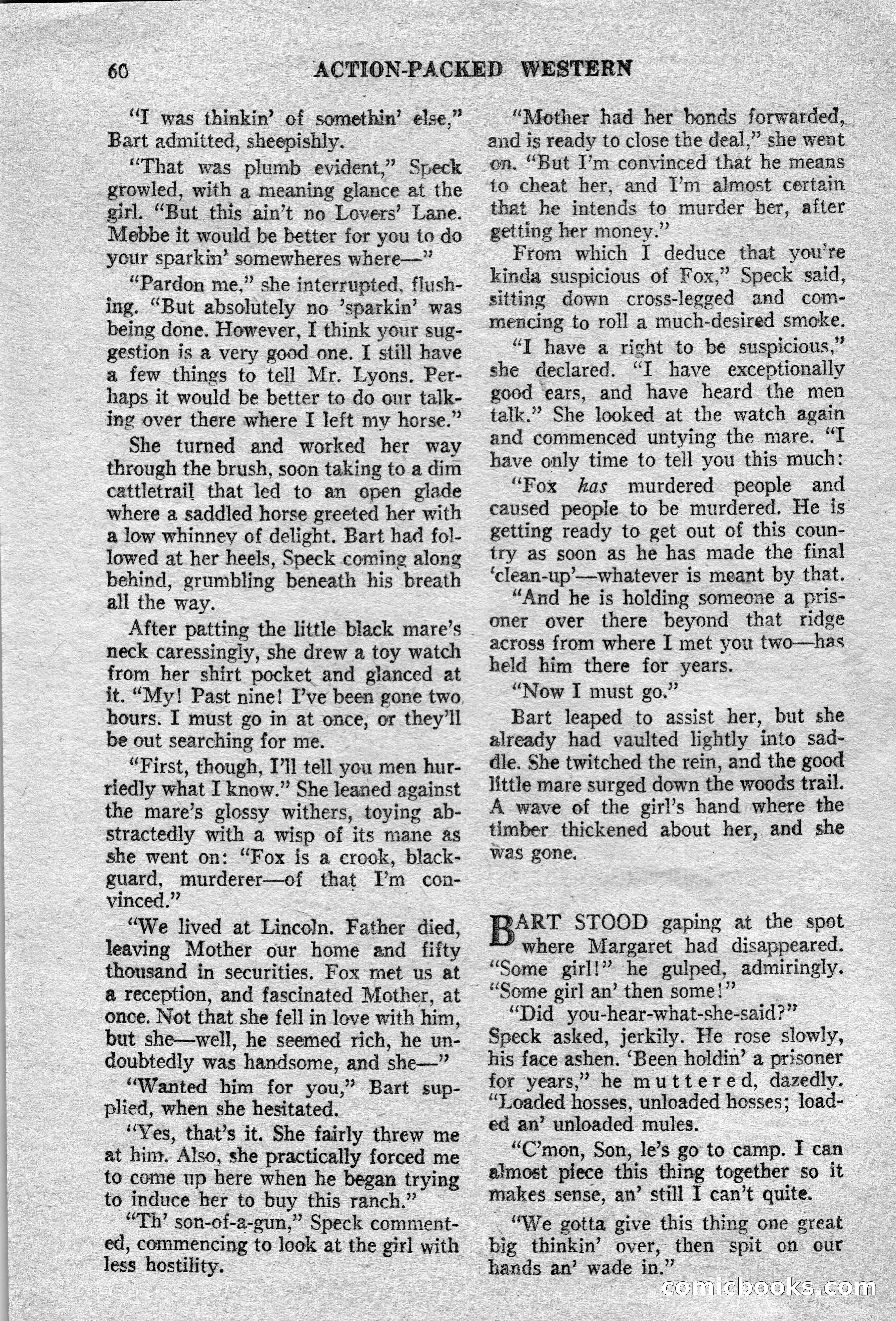 Action-Packed Western Magazine, Vol. 3, No. 2 — page 60 of 100
