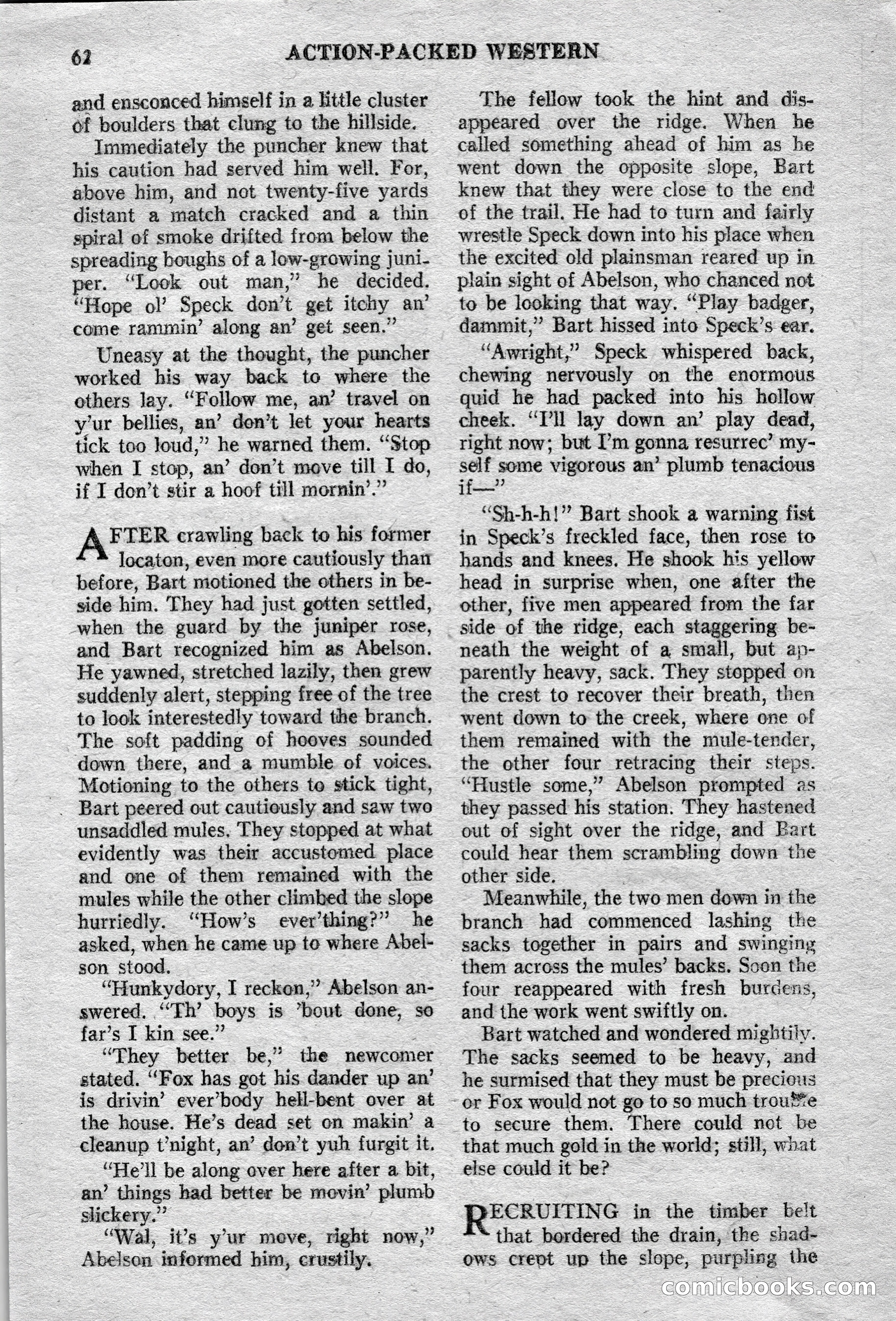 Action-Packed Western Magazine, Vol. 3, No. 2 — page 62 of 100