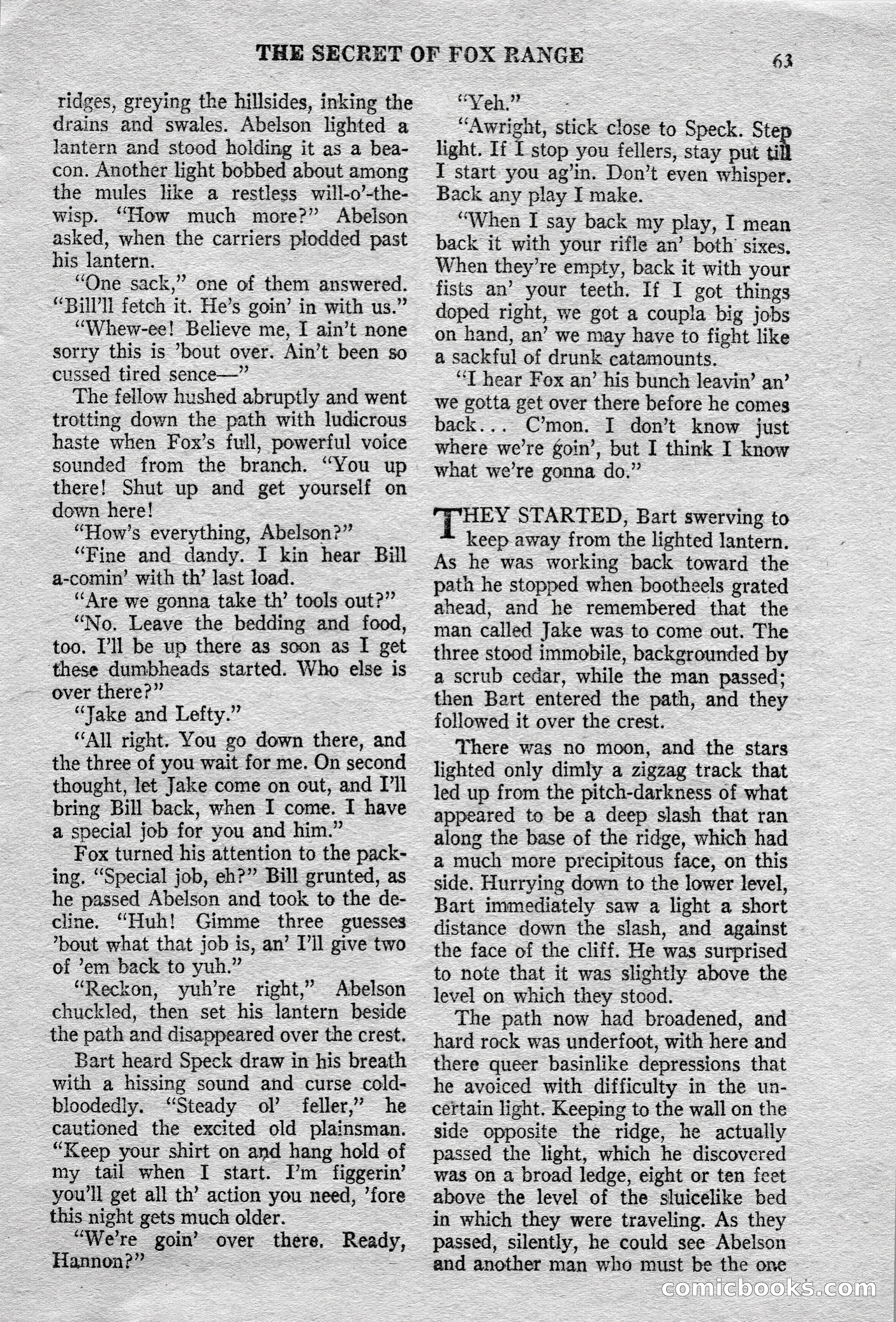Action-Packed Western Magazine, Vol. 3, No. 2 — page 63 of 100