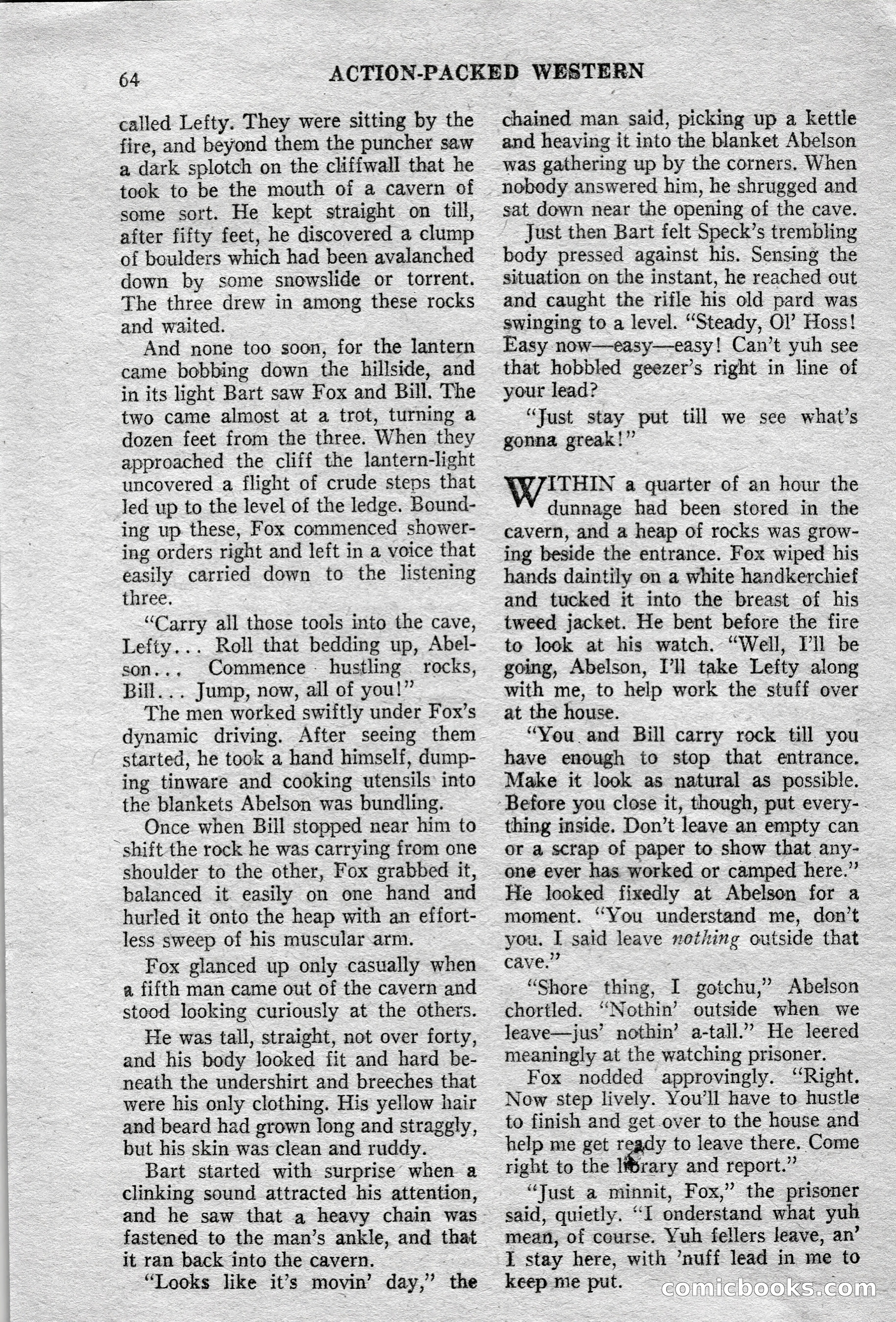Action-Packed Western Magazine, Vol. 3, No. 2 — page 64 of 100