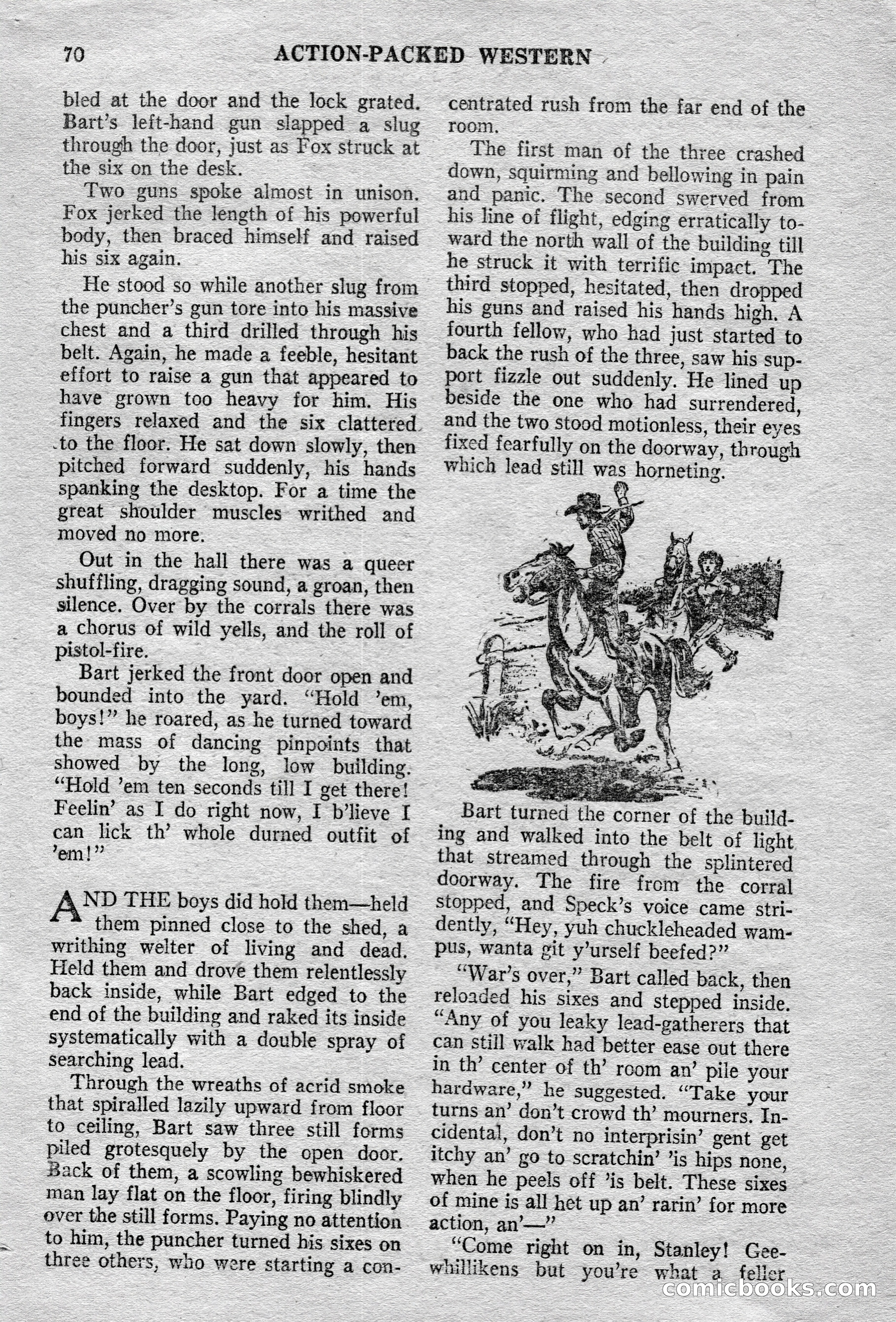 Action-Packed Western Magazine, Vol. 3, No. 2 — page 70 of 100