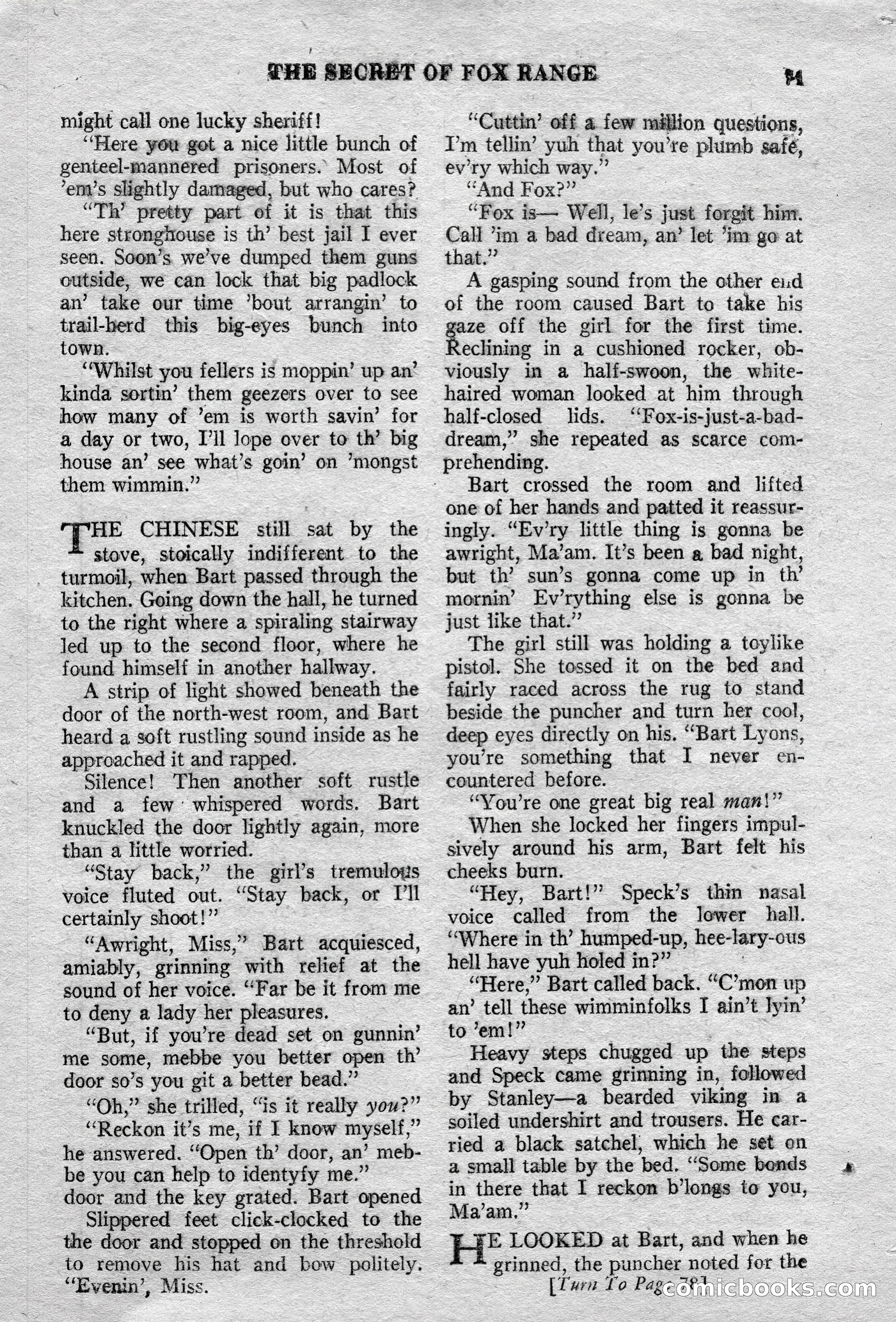 Action-Packed Western Magazine, Vol. 3, No. 2 — page 71 of 100