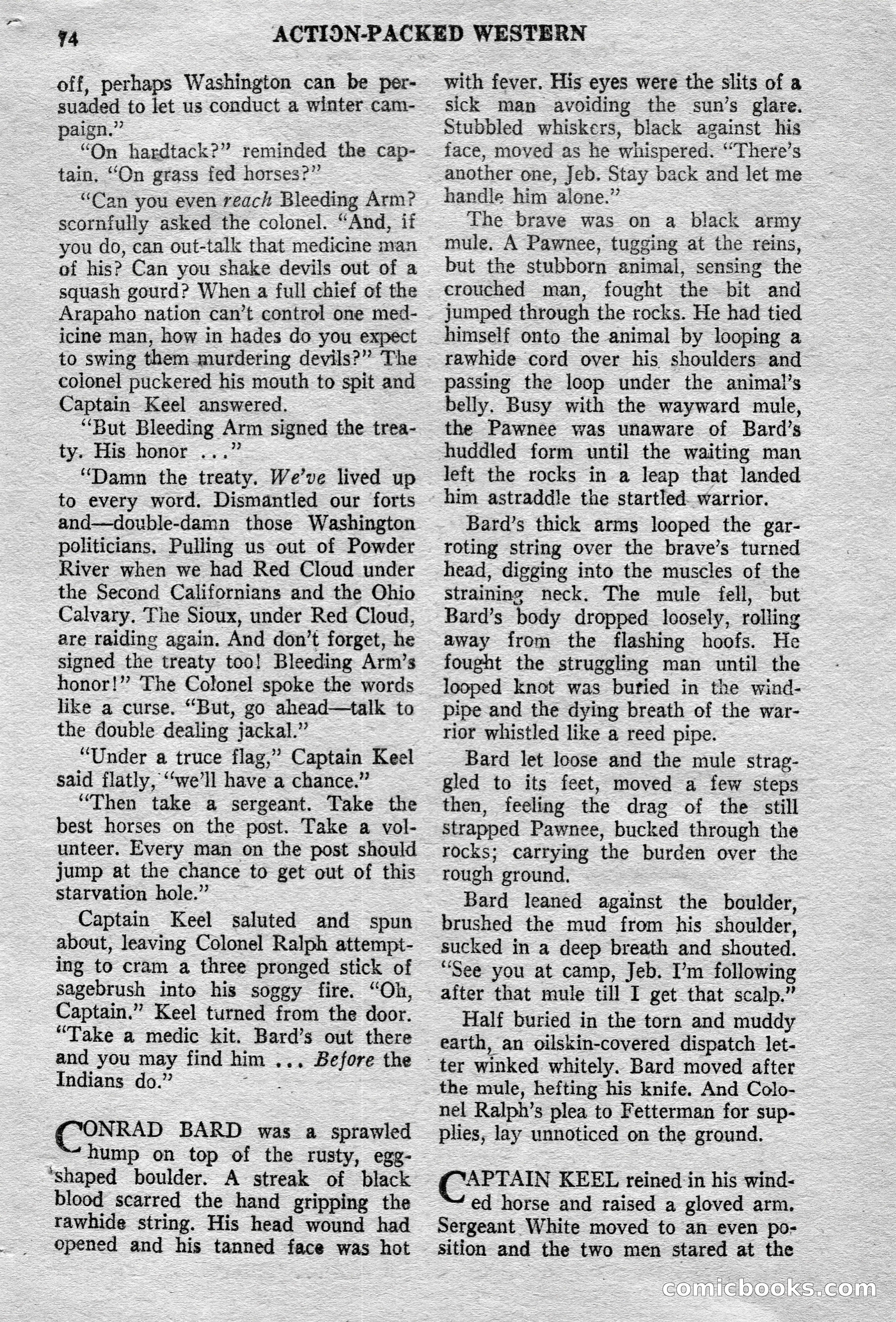 Action-Packed Western Magazine, Vol. 3, No. 2 — page 74 of 100
