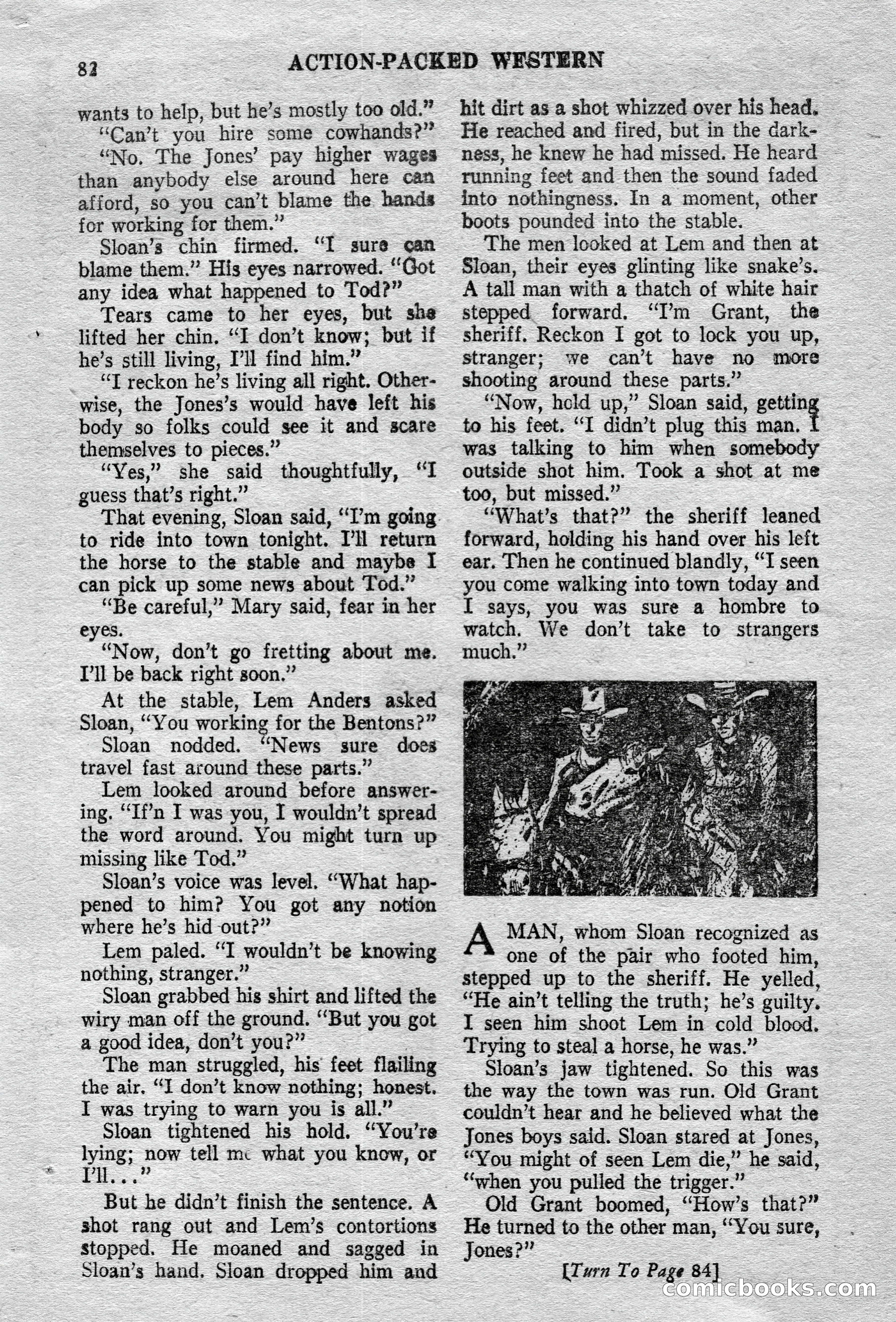 Action-Packed Western Magazine, Vol. 3, No. 2 — page 82 of 100