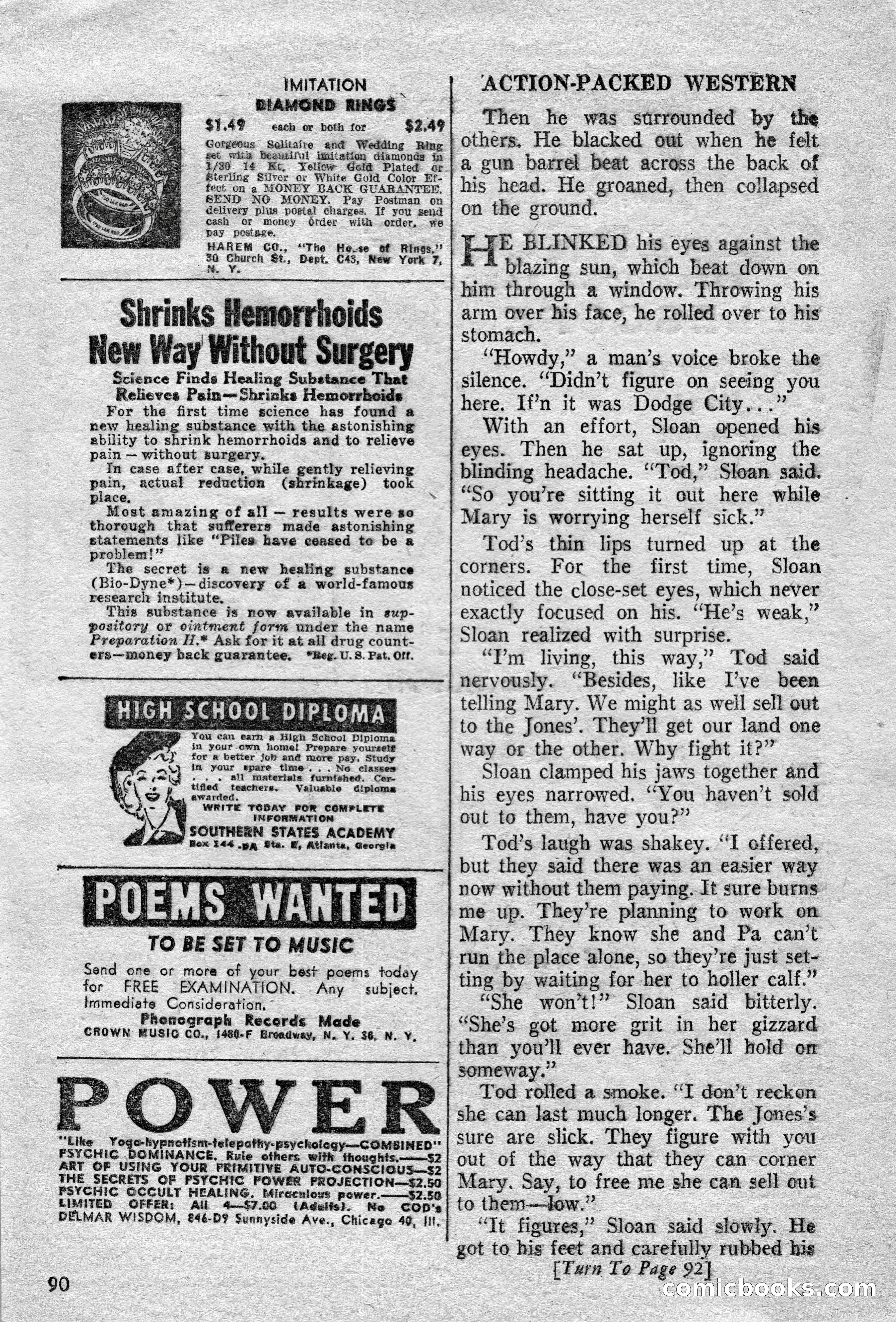 Action-Packed Western Magazine, Vol. 3, No. 2 — page 90 of 100
