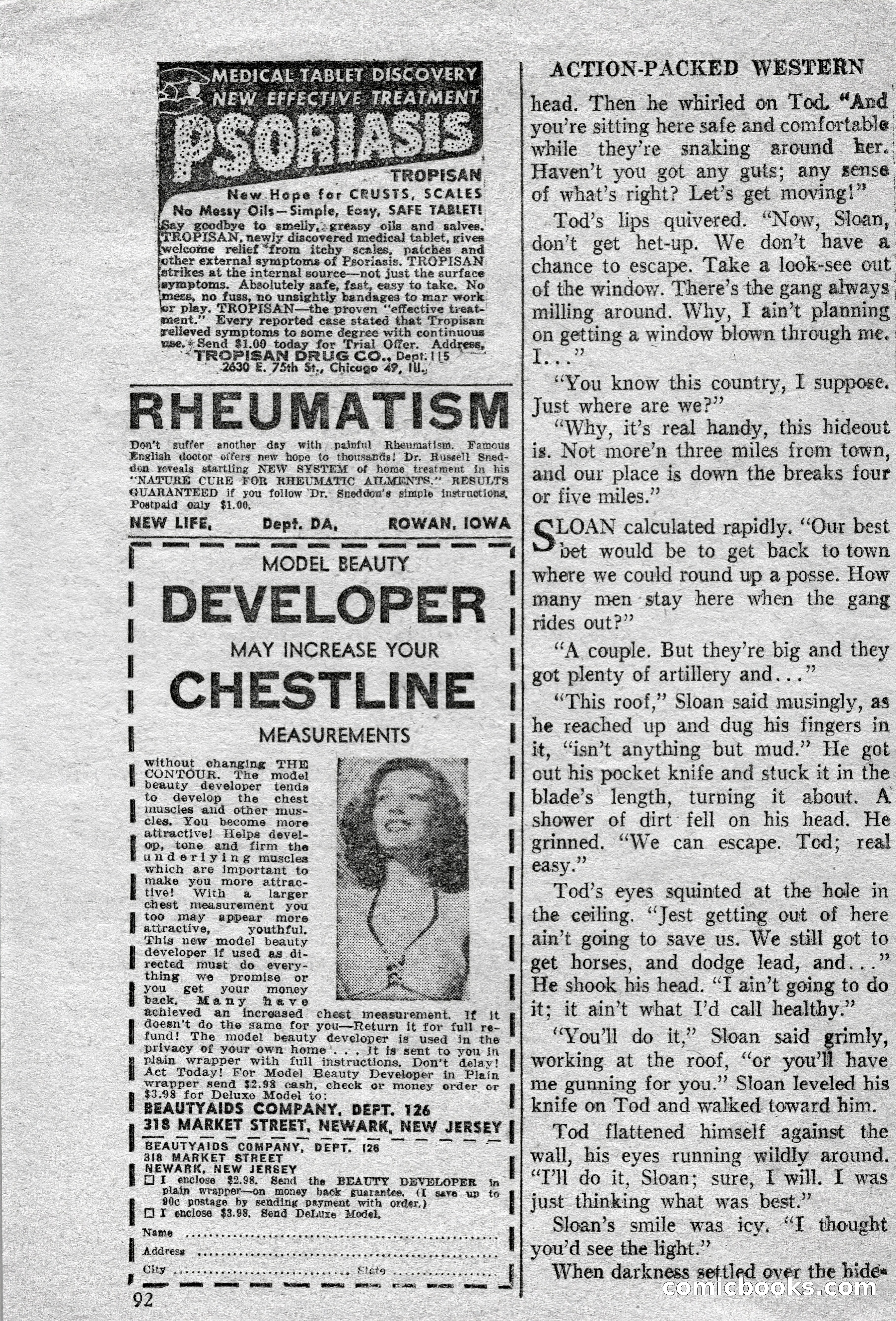 Action-Packed Western Magazine, Vol. 3, No. 2 — page 92 of 100