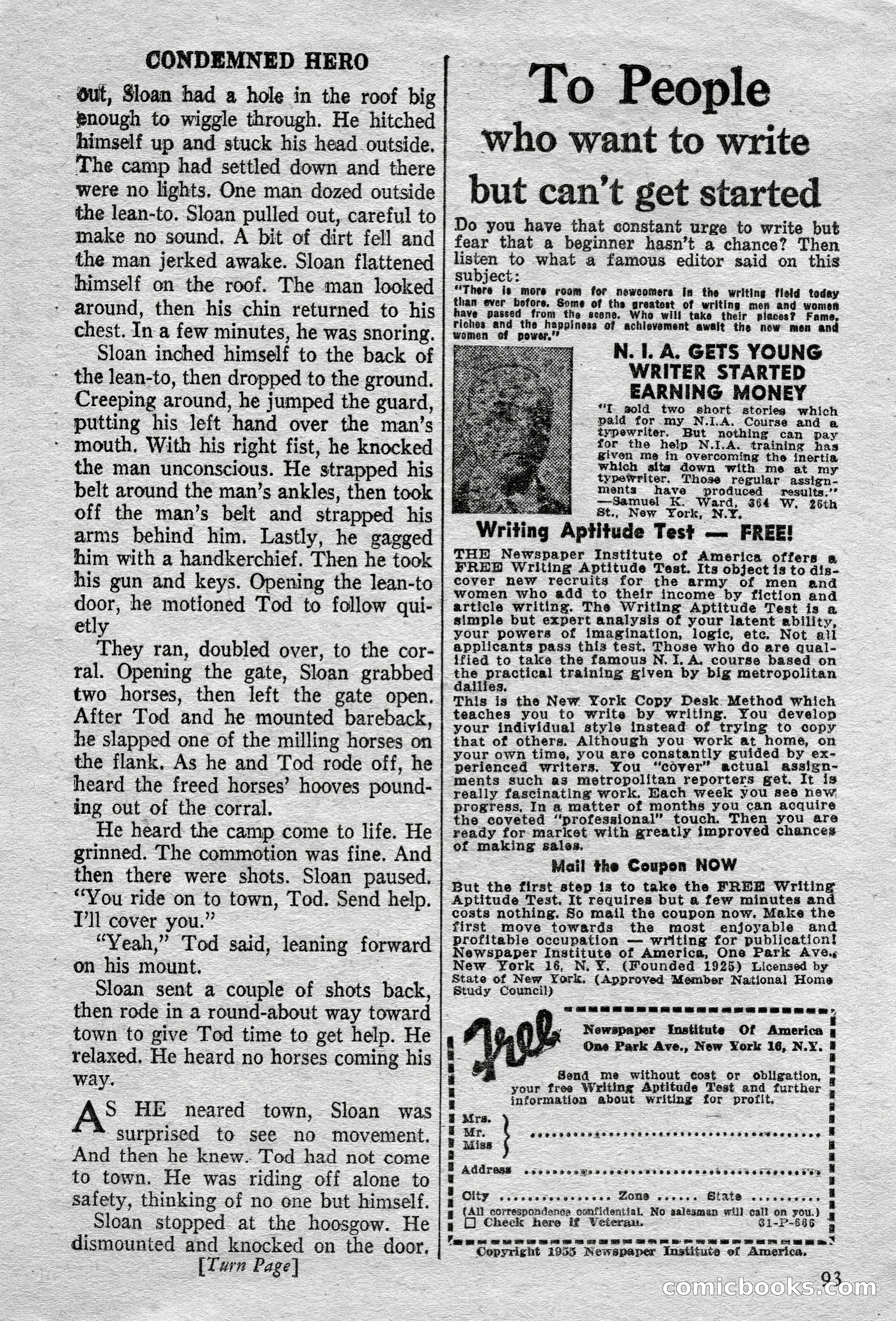 Action-Packed Western Magazine, Vol. 3, No. 2 — page 93 of 100