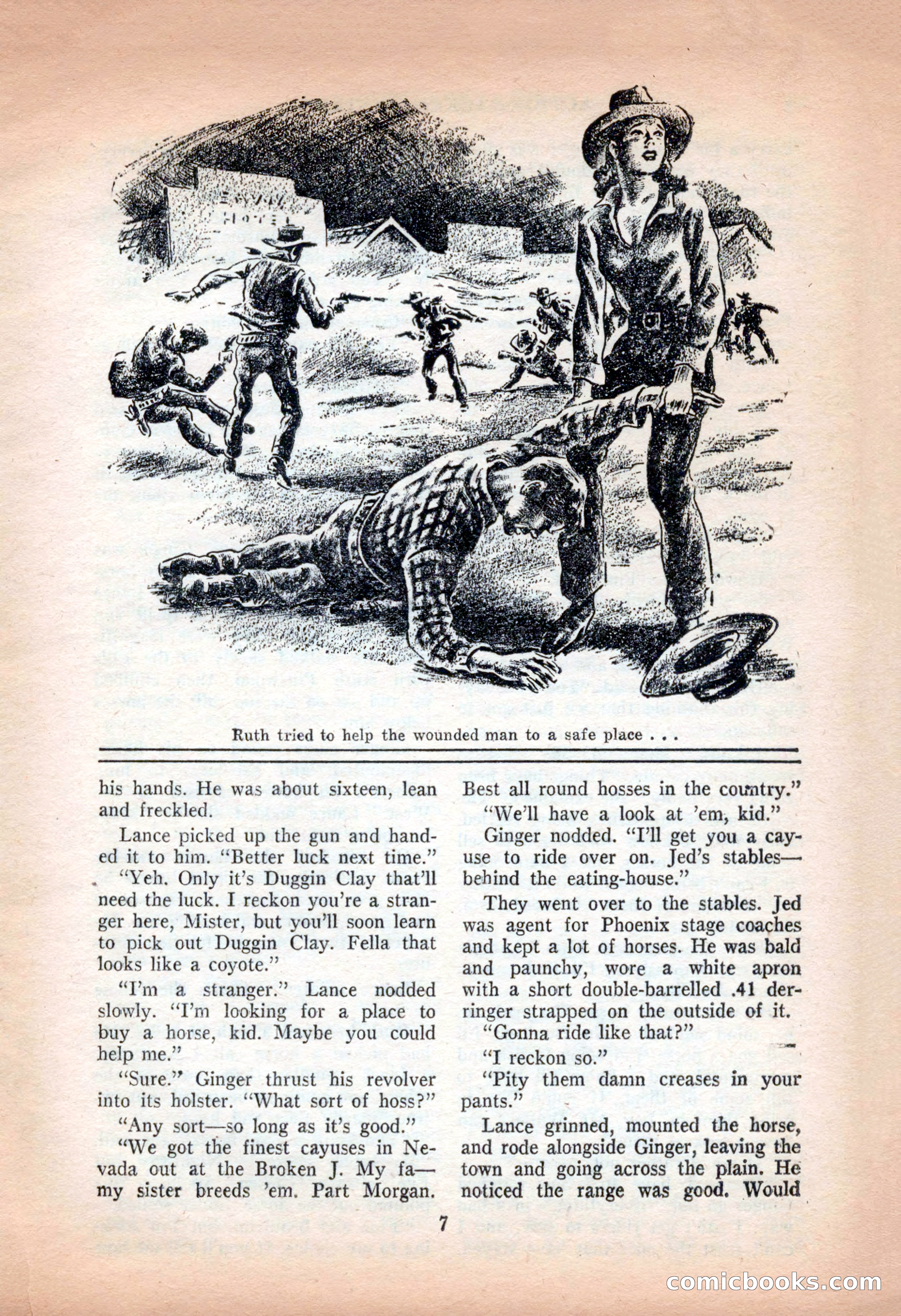 Action-Packed Western, May 1957 — page 7 of 100