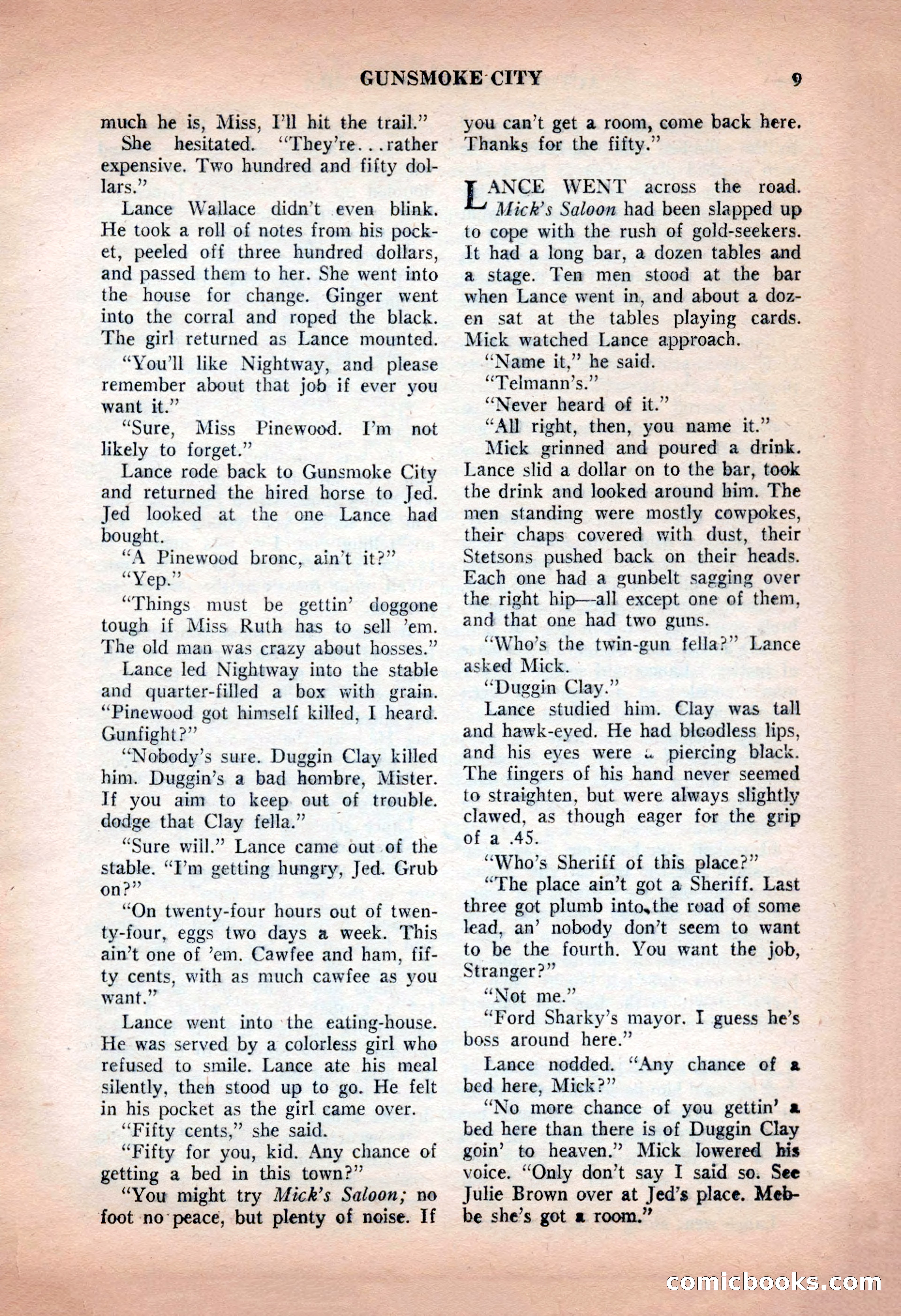 Action-Packed Western, May 1957 — page 9 of 100