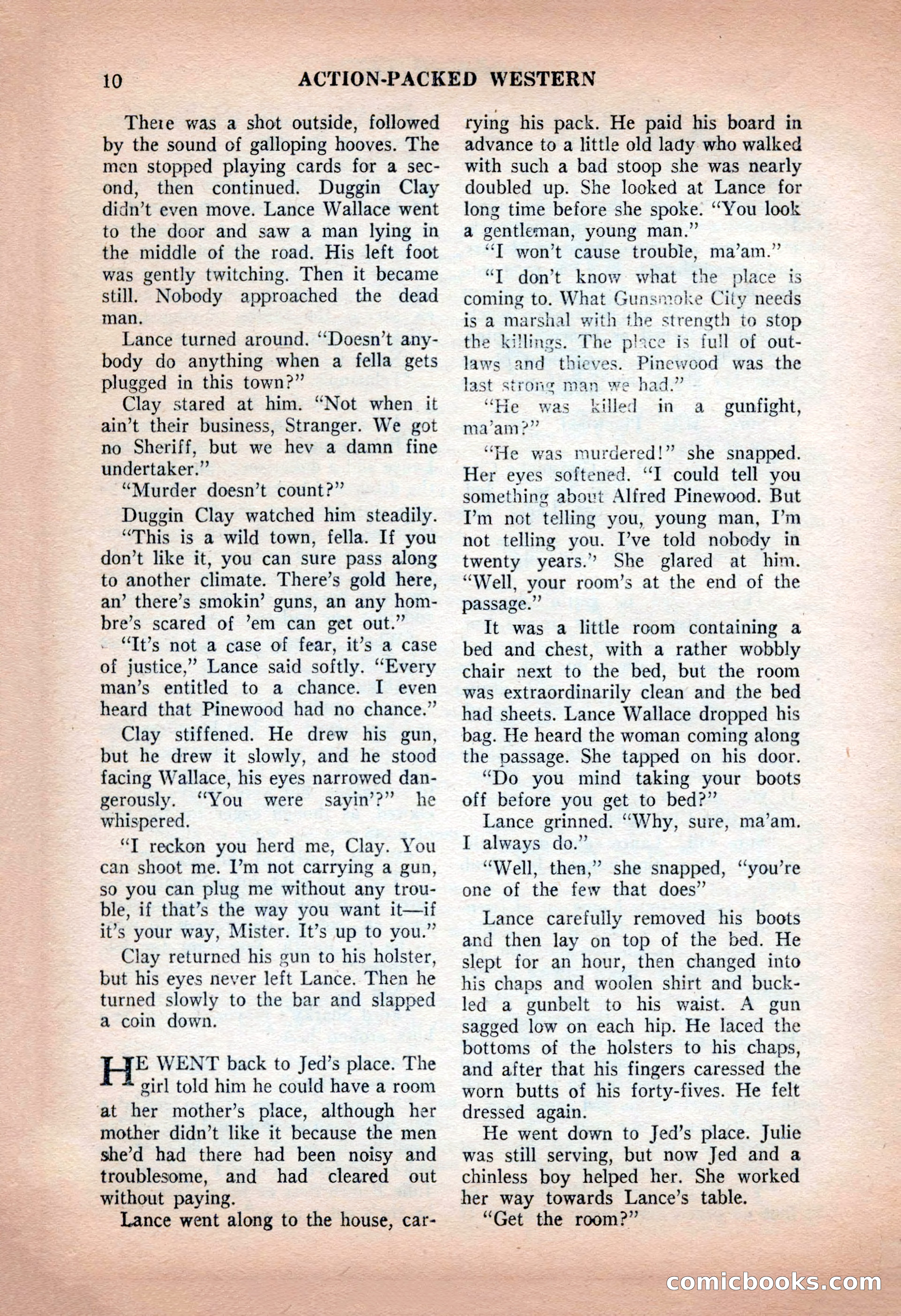 Action-Packed Western, May 1957 — page 10 of 100