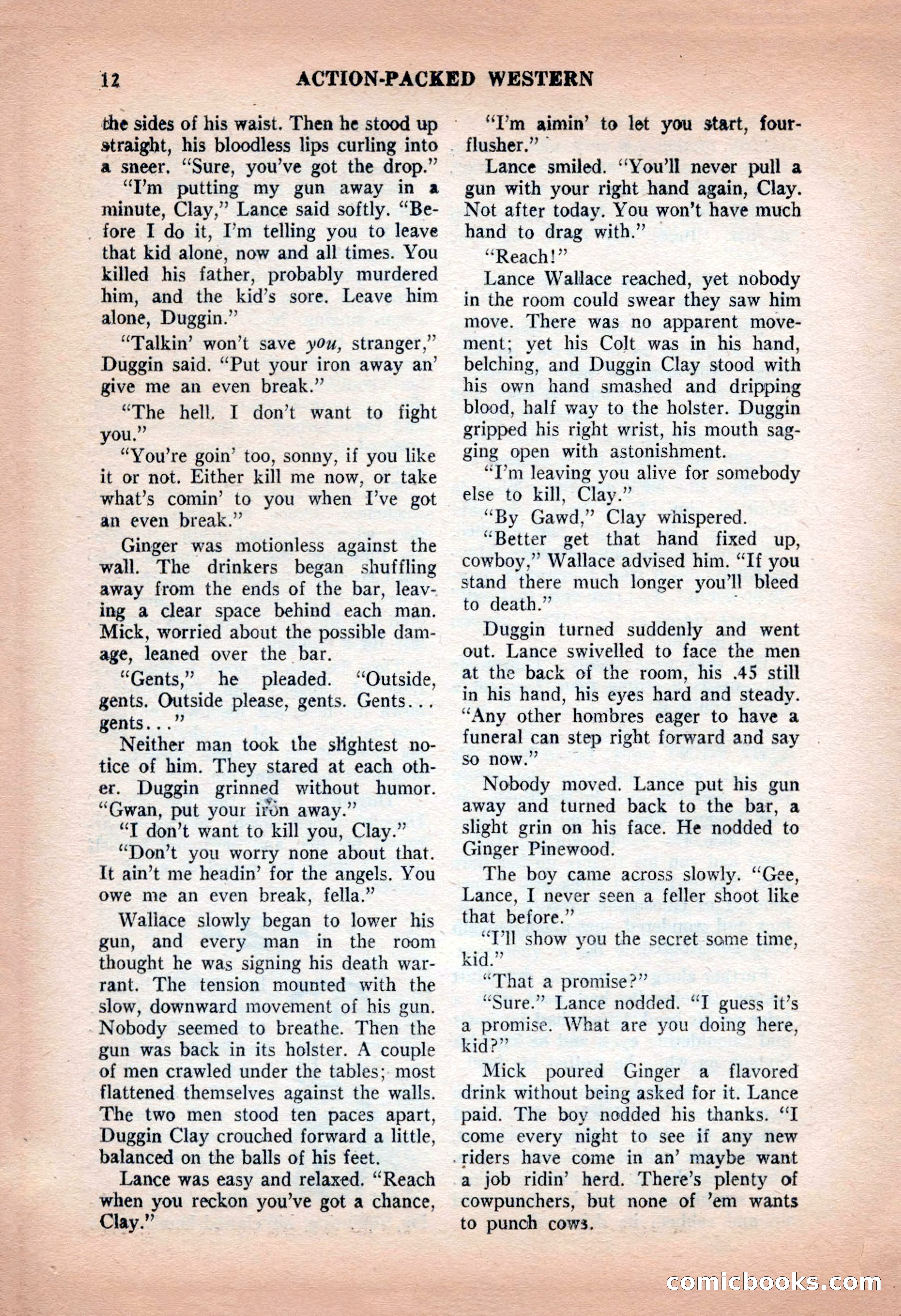 Action-Packed Western, May 1957 — page 12 of 100