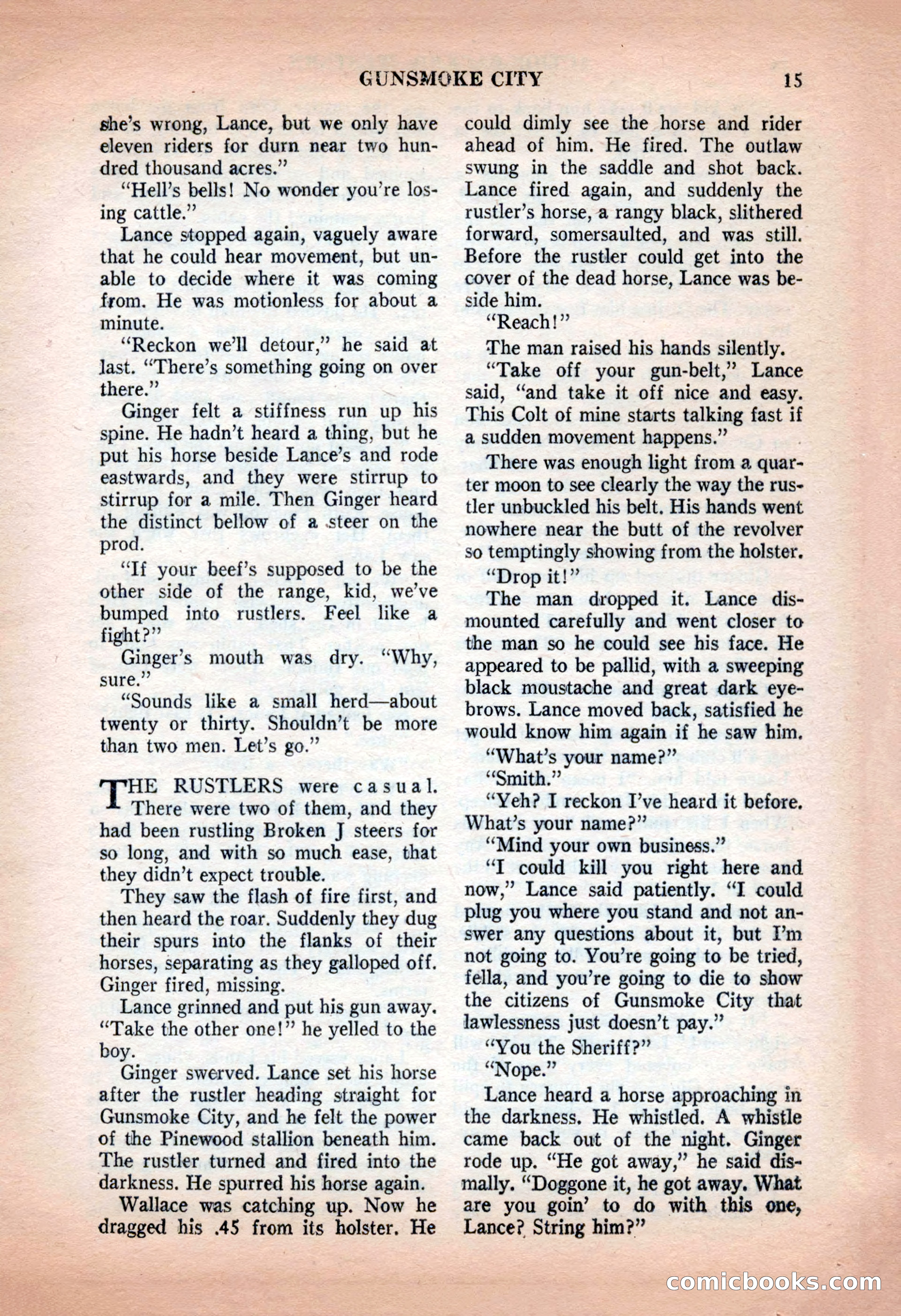 Action-Packed Western, May 1957 — page 15 of 100