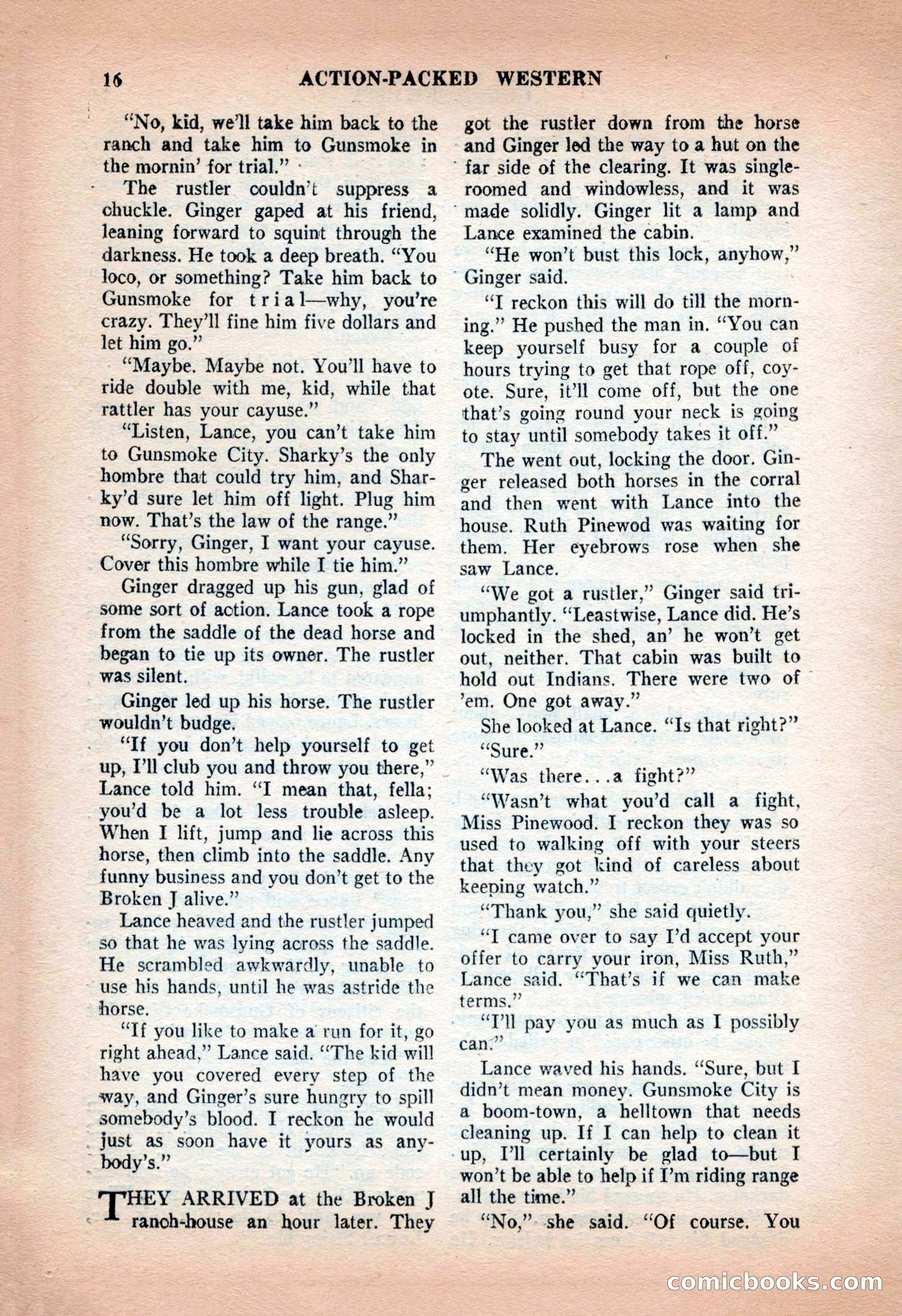 Action-Packed Western, May 1957 — page 16 of 100