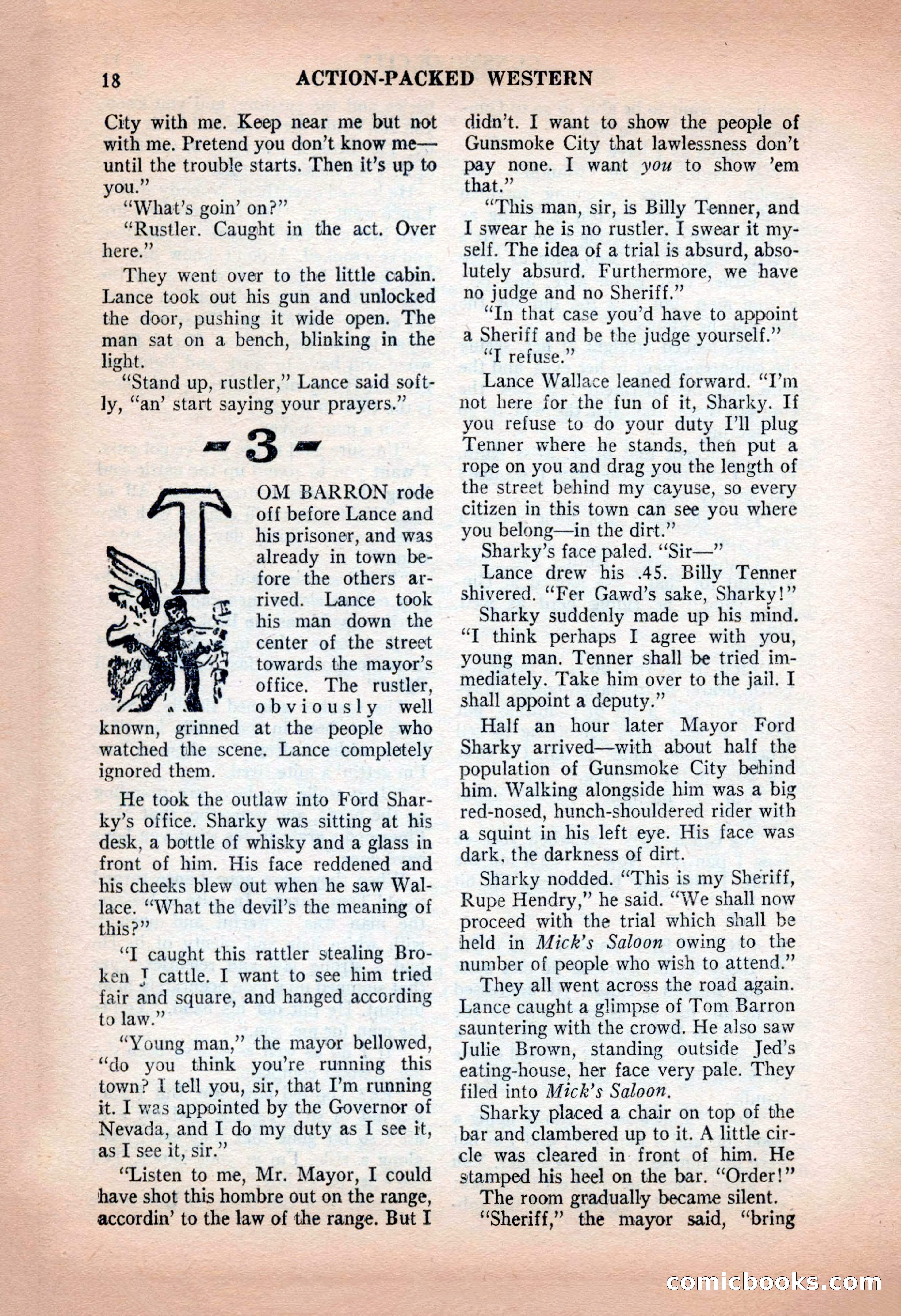 Action-Packed Western, May 1957 — page 18 of 100