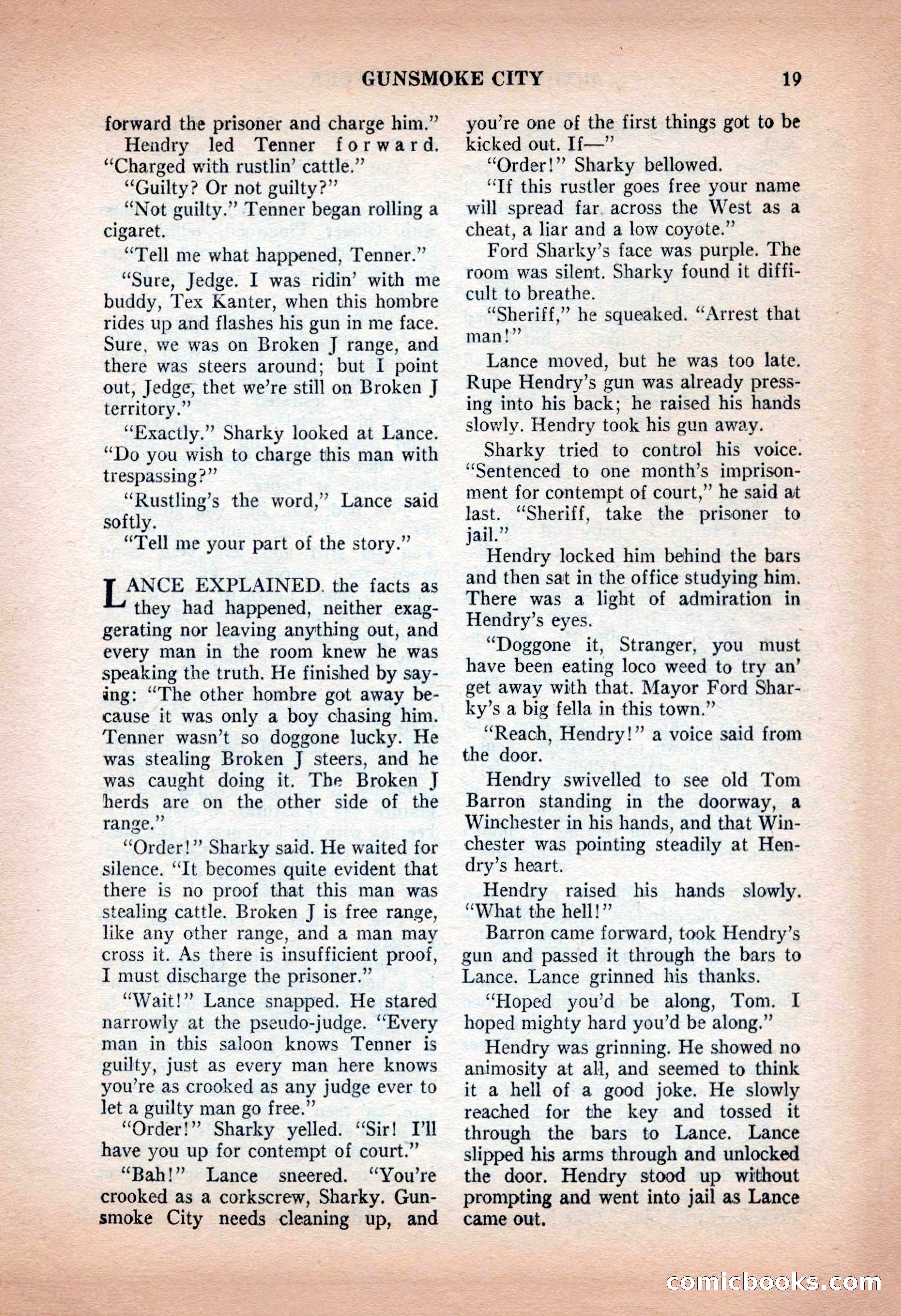 Action-Packed Western, May 1957 — page 19 of 100