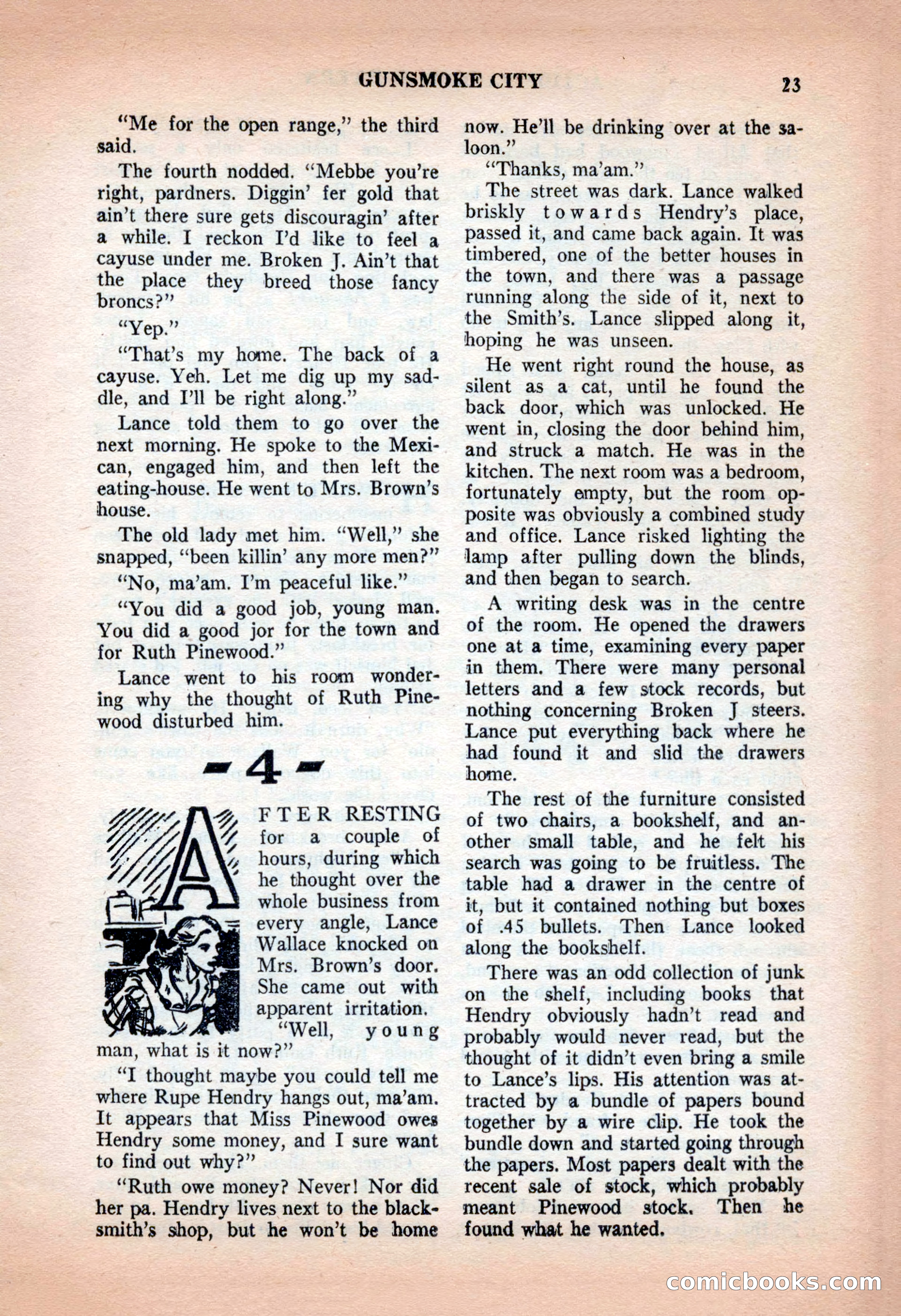 Action-Packed Western, May 1957 — page 23 of 100