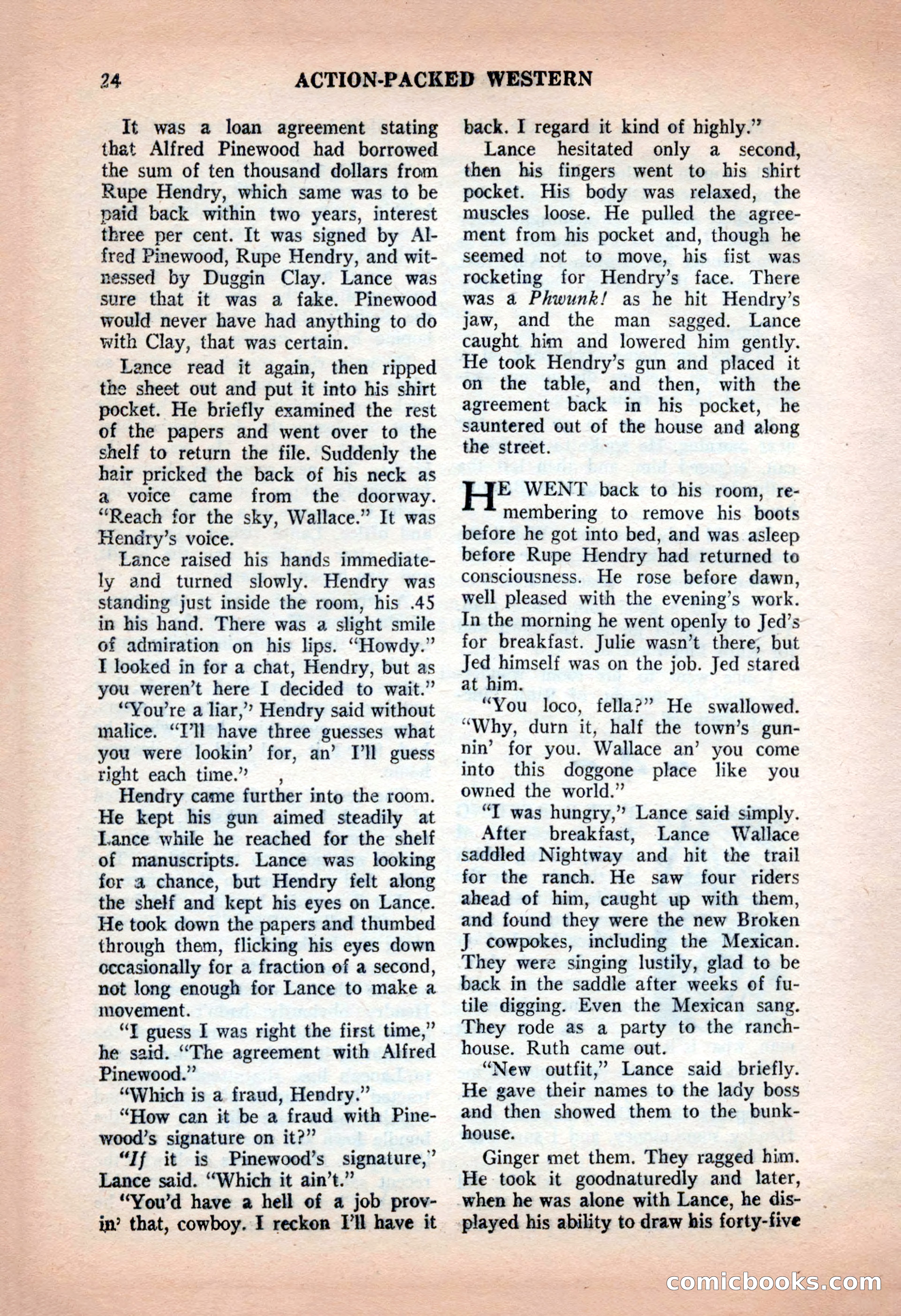 Action-Packed Western, May 1957 — page 24 of 100