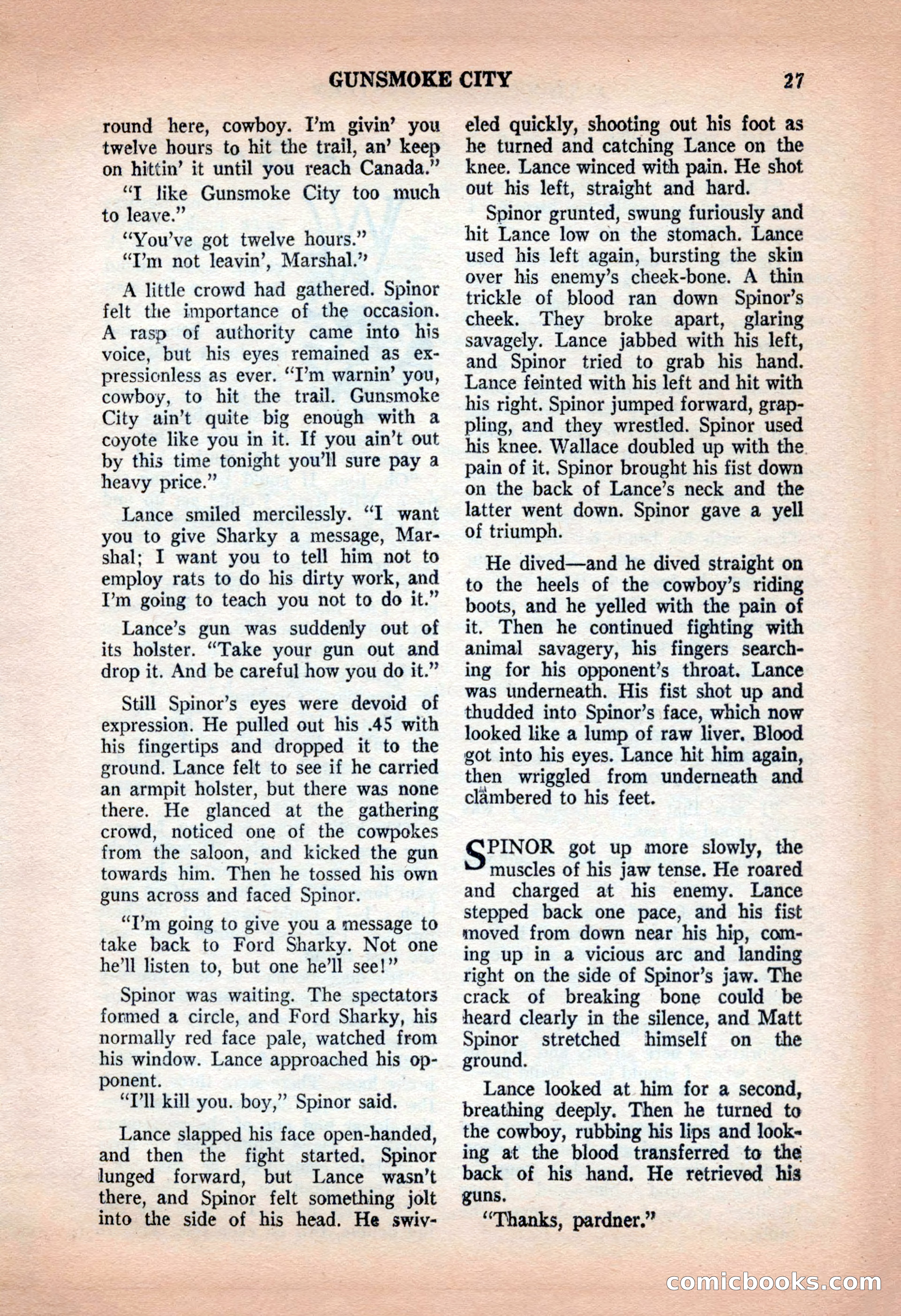 Action-Packed Western, May 1957 — page 27 of 100