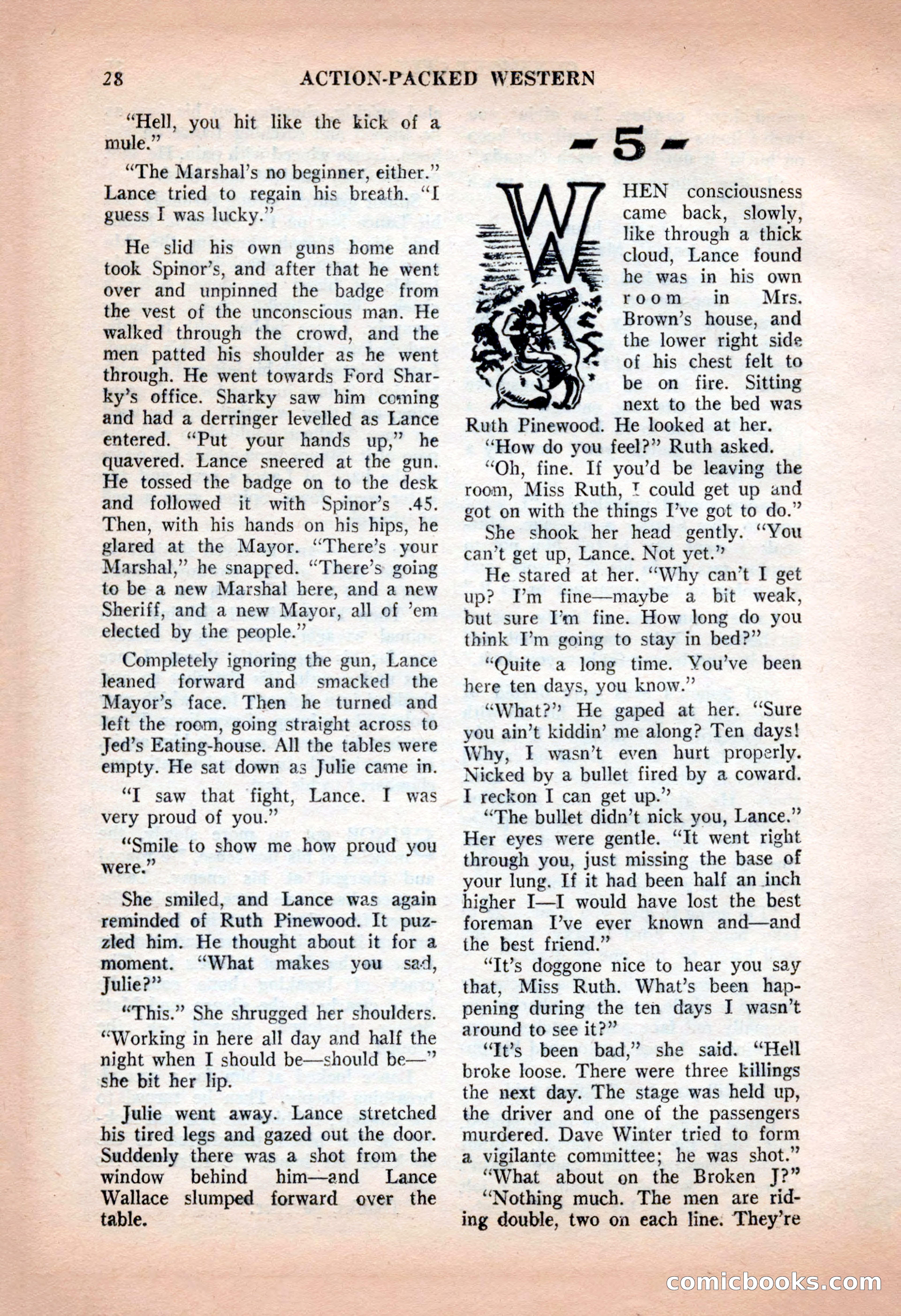 Action-Packed Western, May 1957 — page 28 of 100