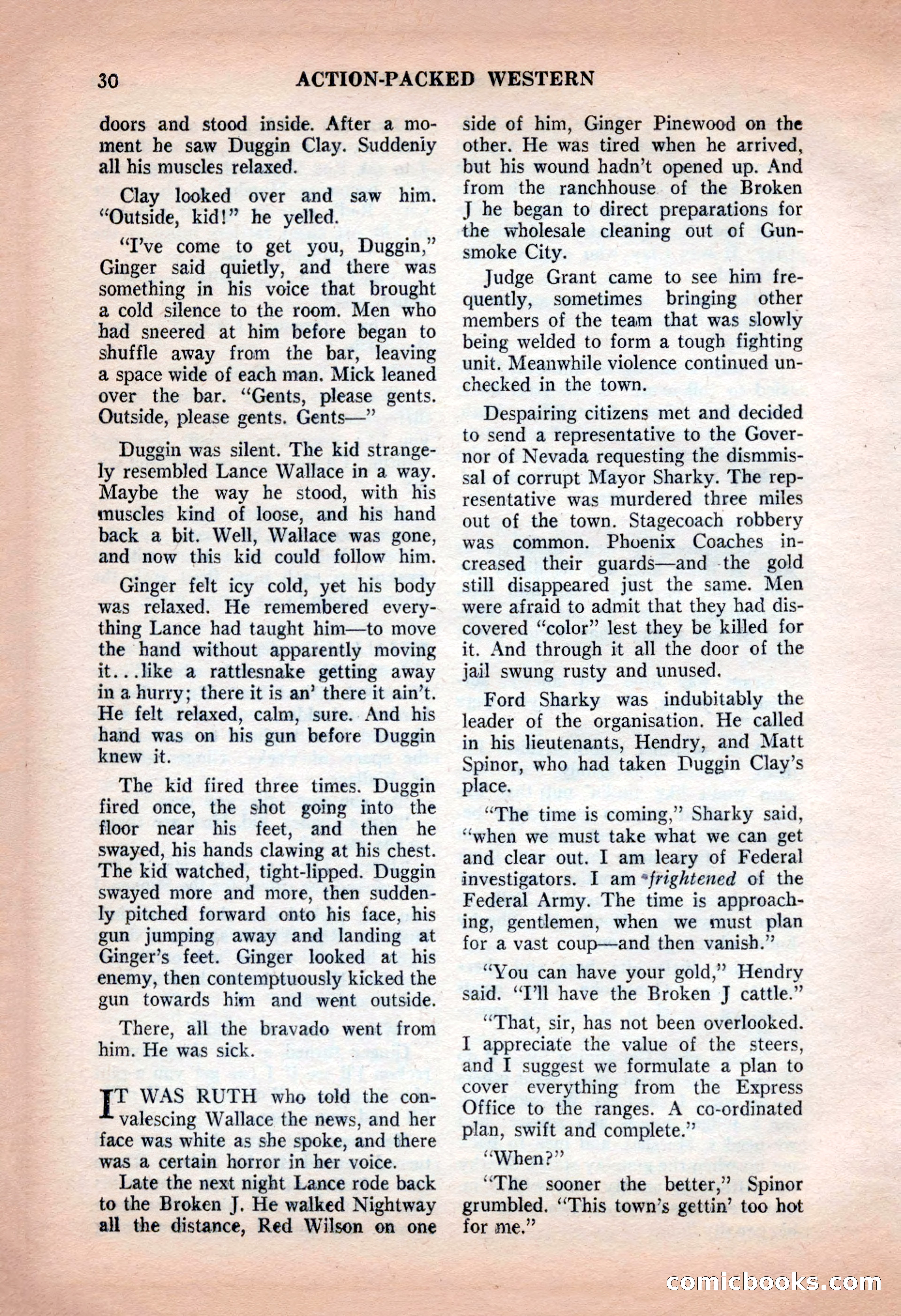 Action-Packed Western, May 1957 — page 30 of 100