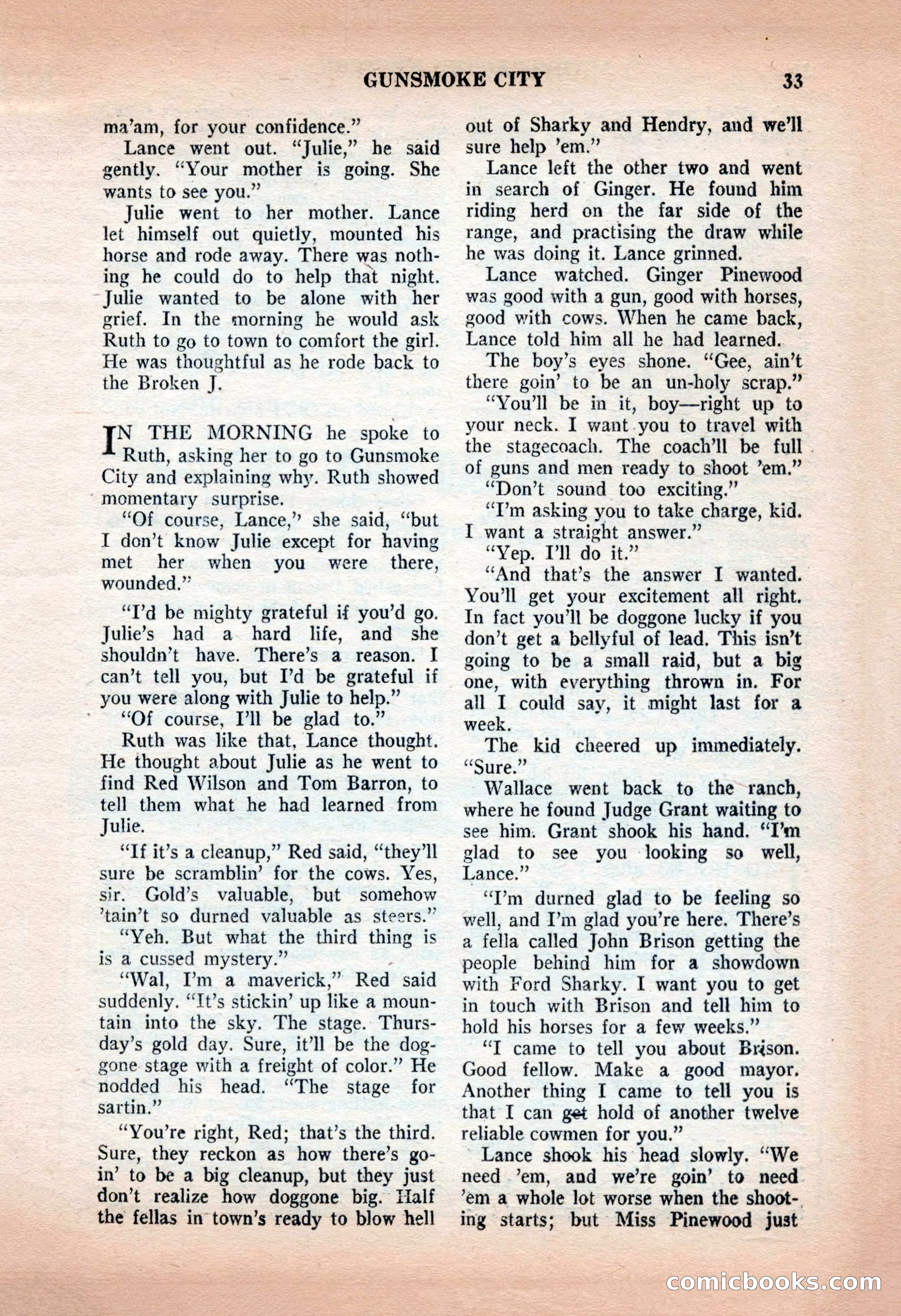 Action-Packed Western, May 1957 — page 33 of 100