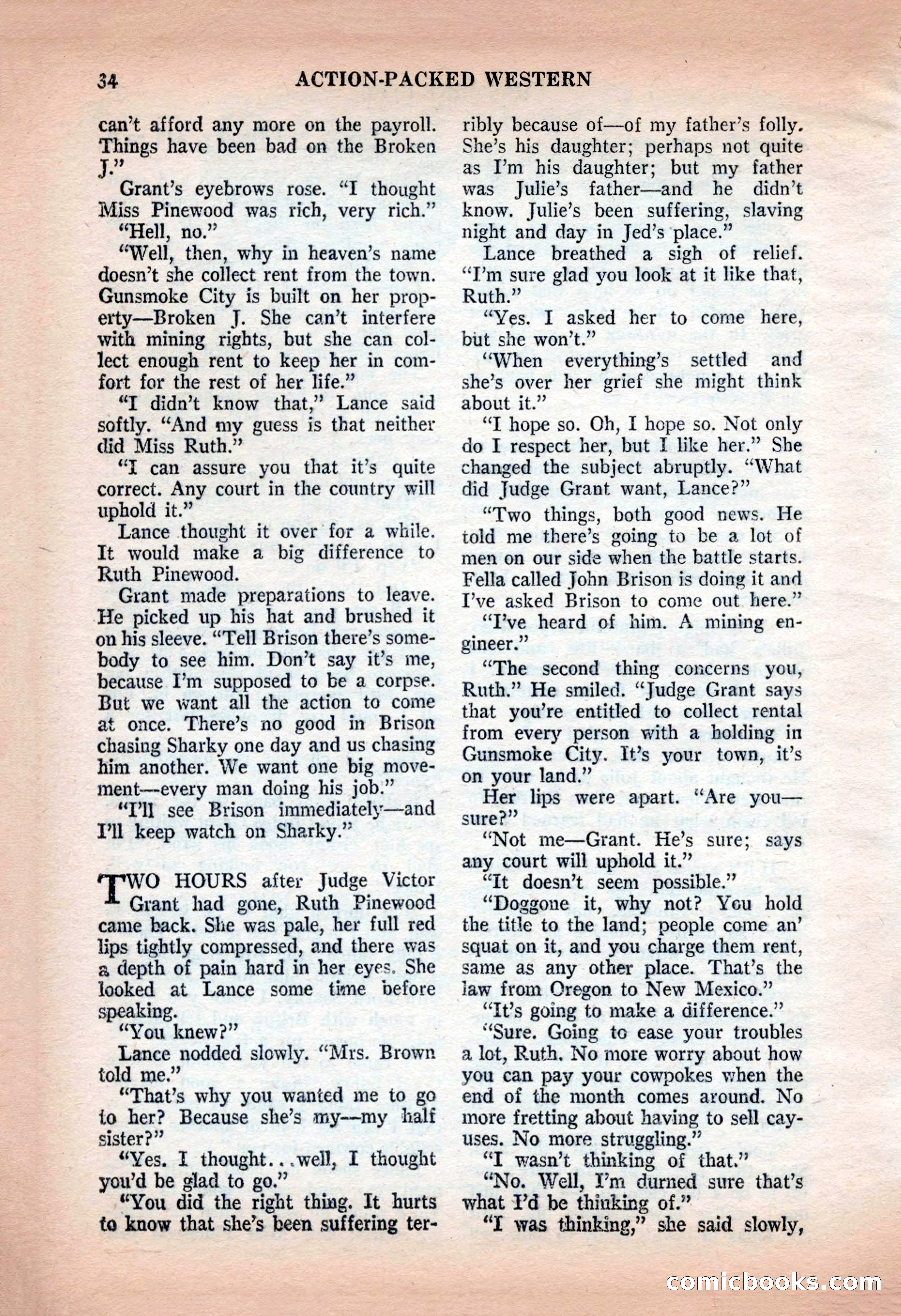 Action-Packed Western, May 1957 — page 34 of 100