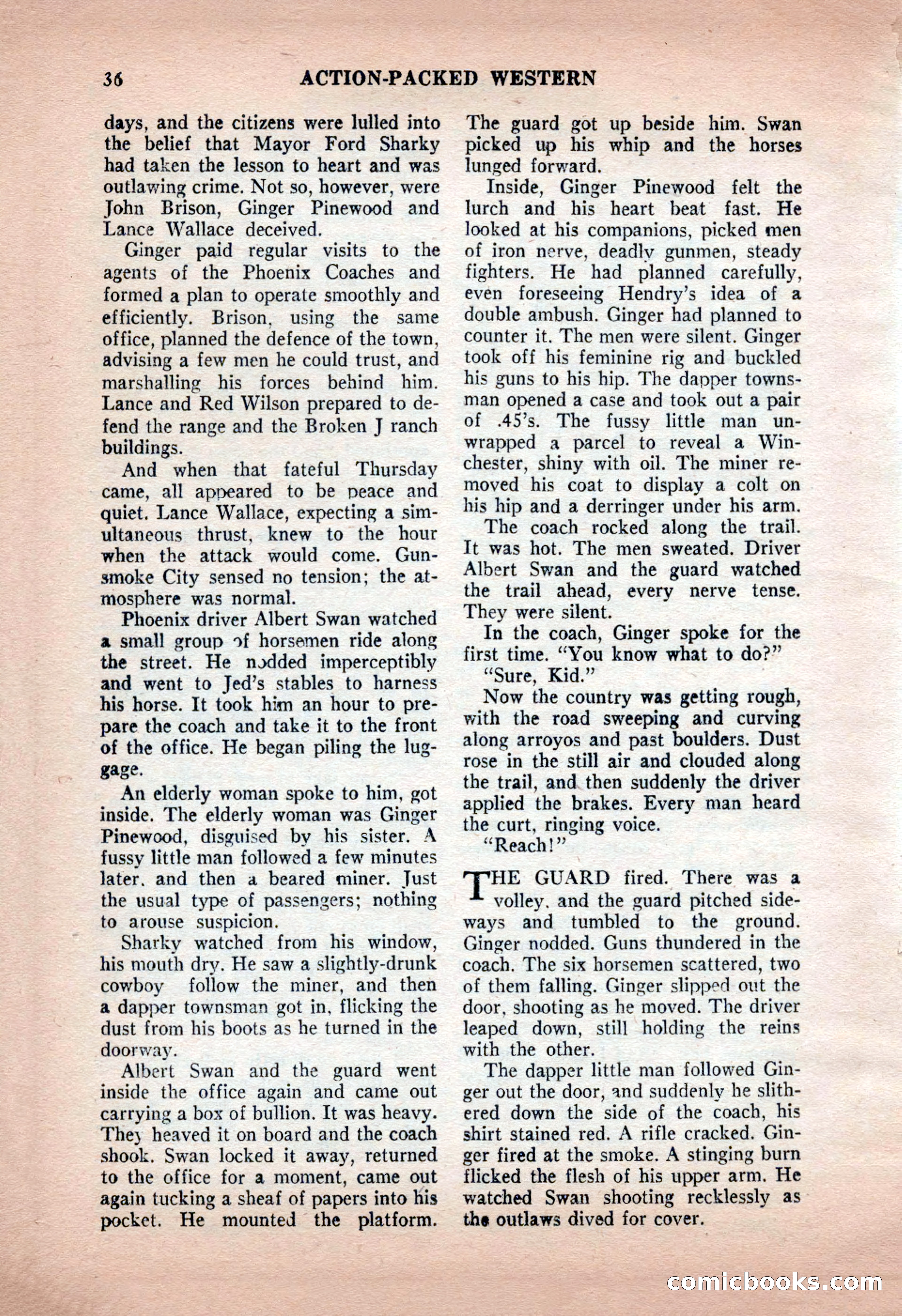 Action-Packed Western, May 1957 — page 36 of 100
