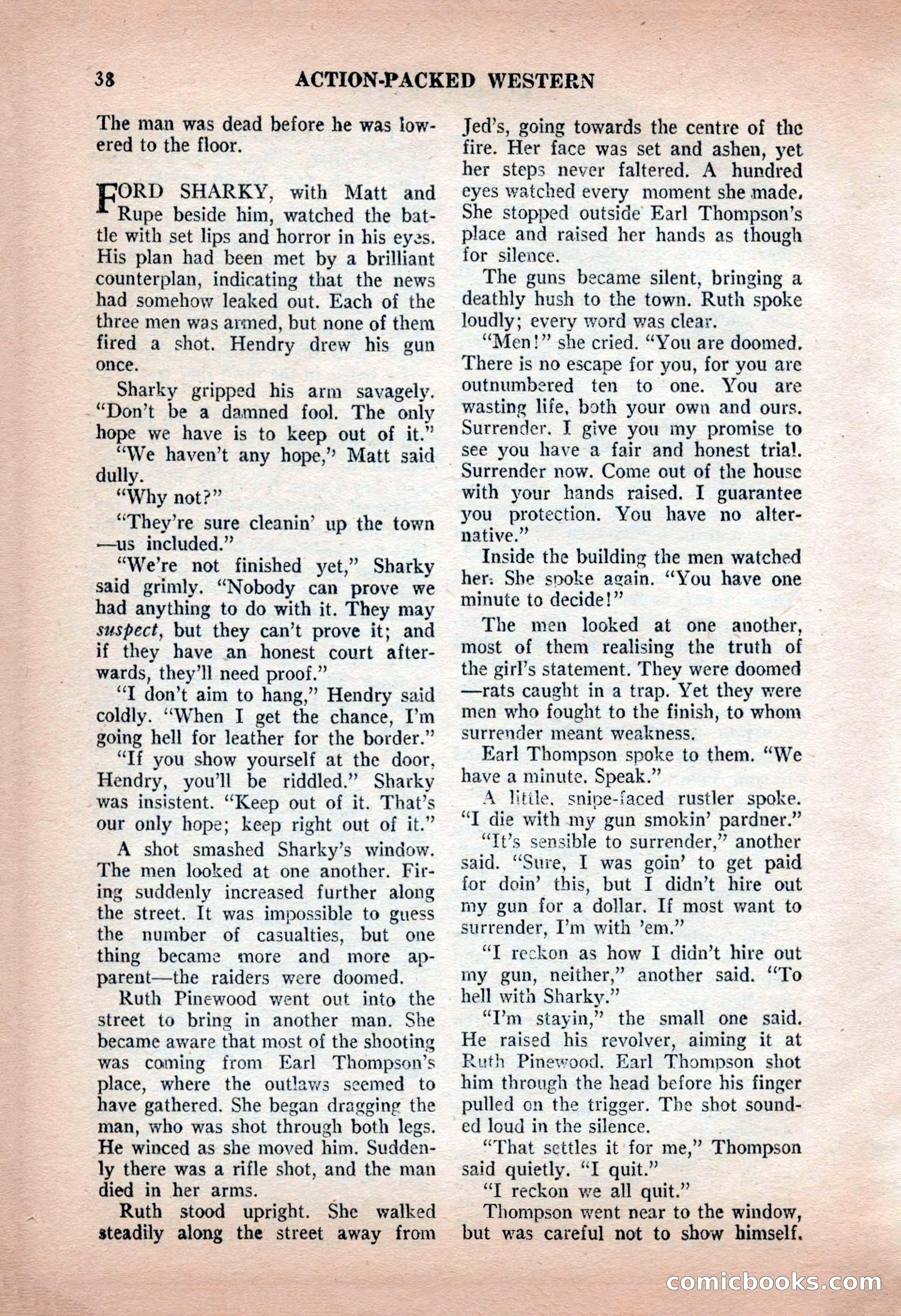 Action-Packed Western, May 1957 — page 38 of 100