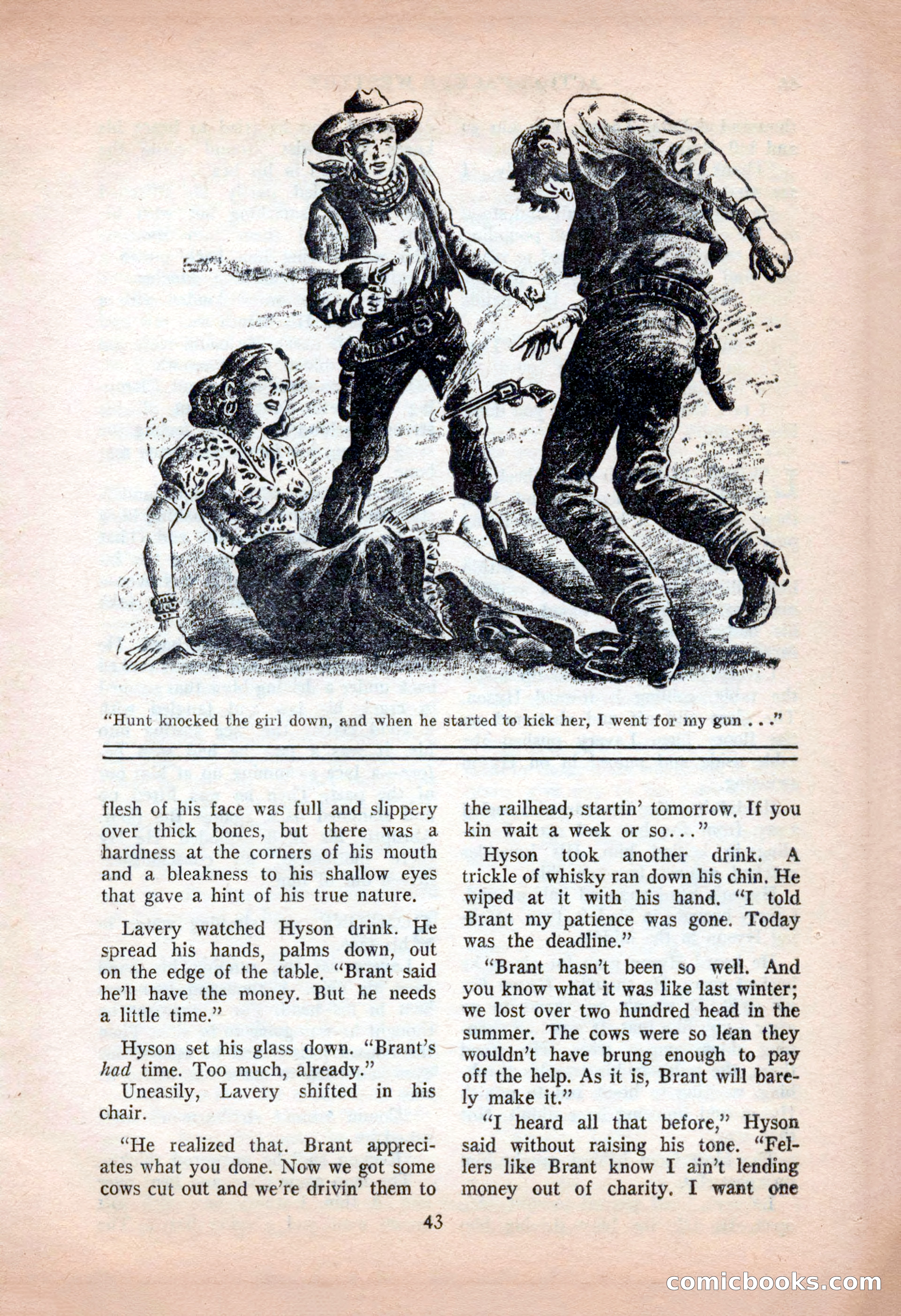 Action-Packed Western, May 1957 — page 43 of 100