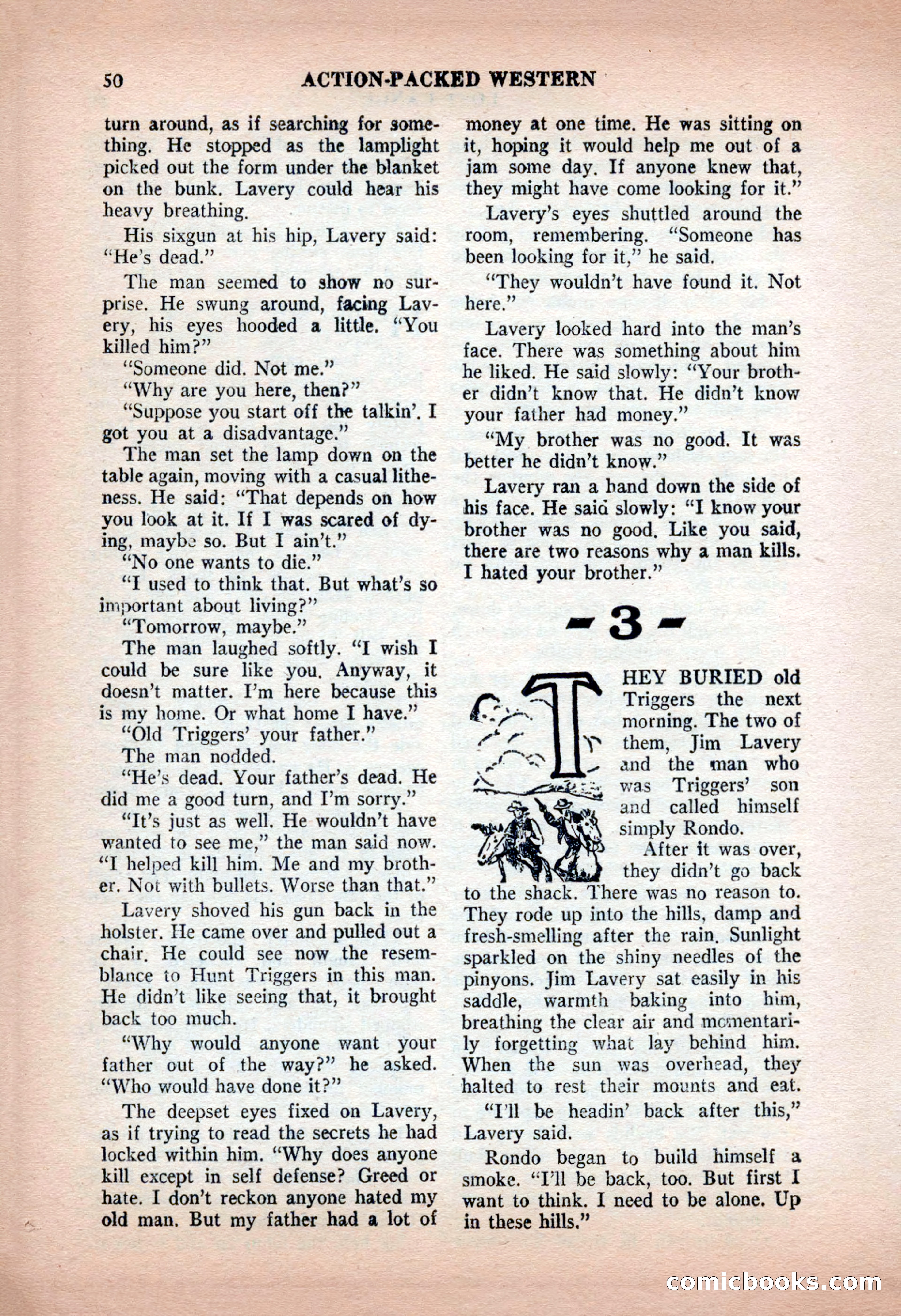 Action-Packed Western, May 1957 — page 50 of 100