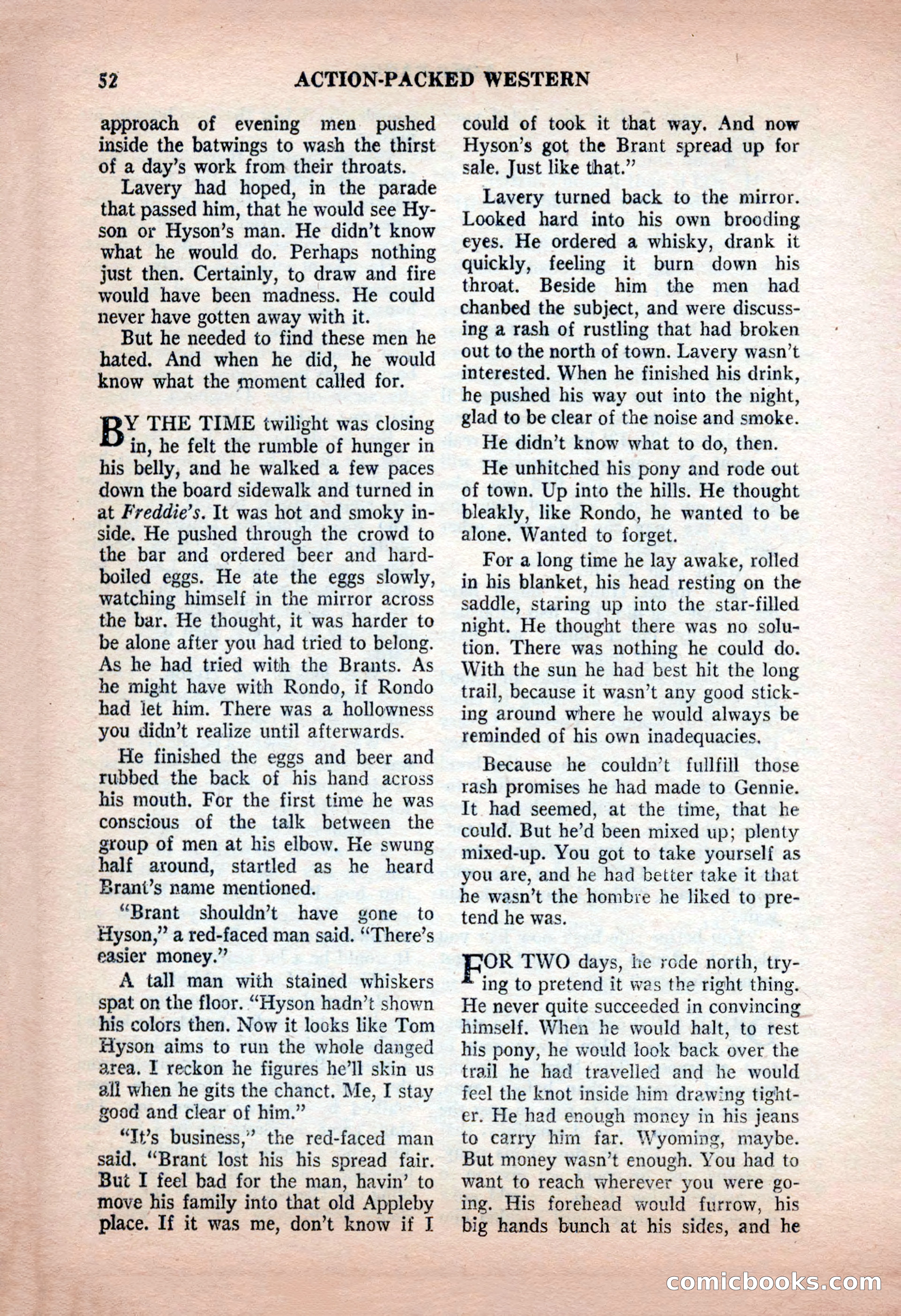 Action-Packed Western, May 1957 — page 52 of 100