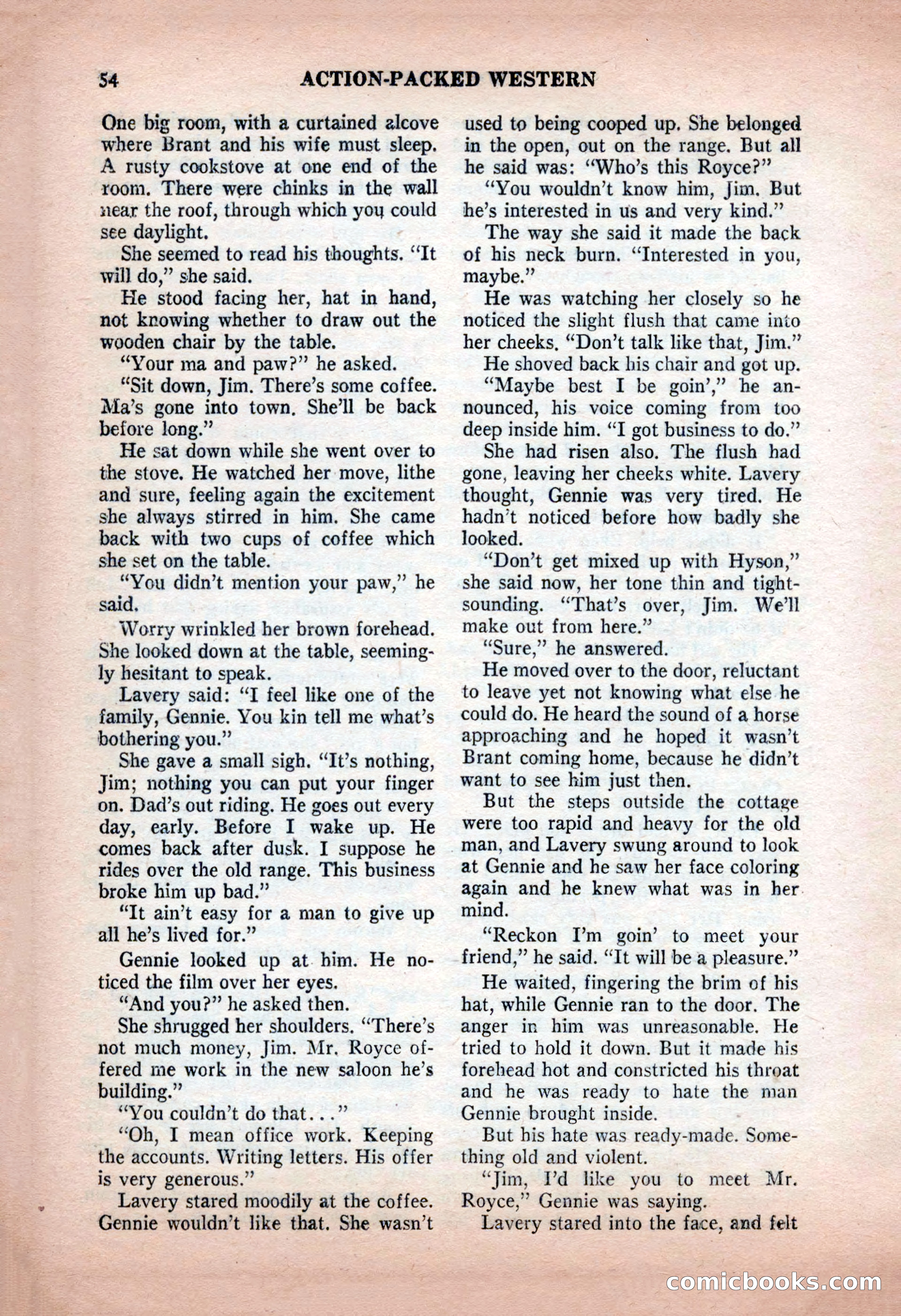 Action-Packed Western, May 1957 — page 54 of 100