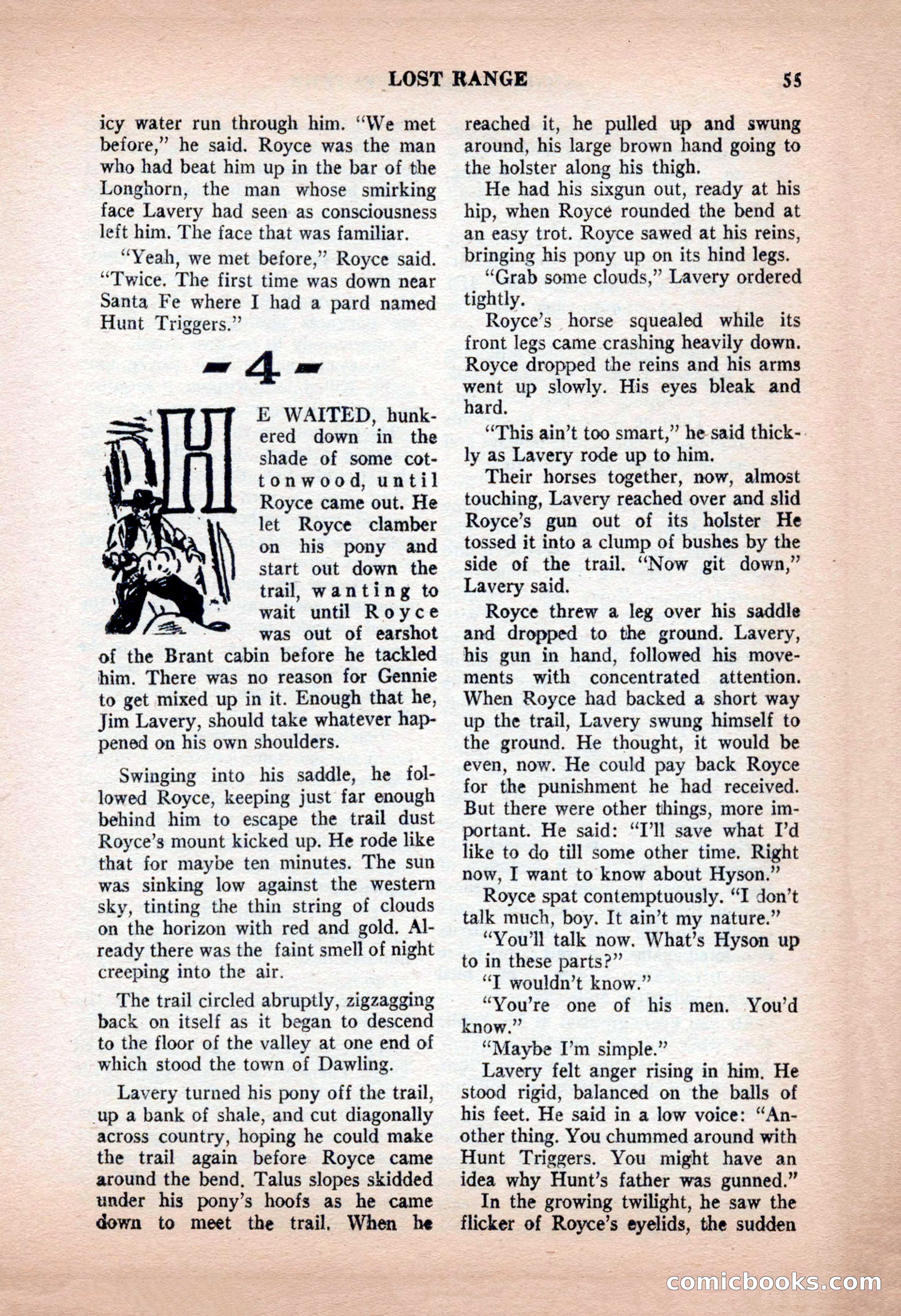 Action-Packed Western, May 1957 — page 55 of 100