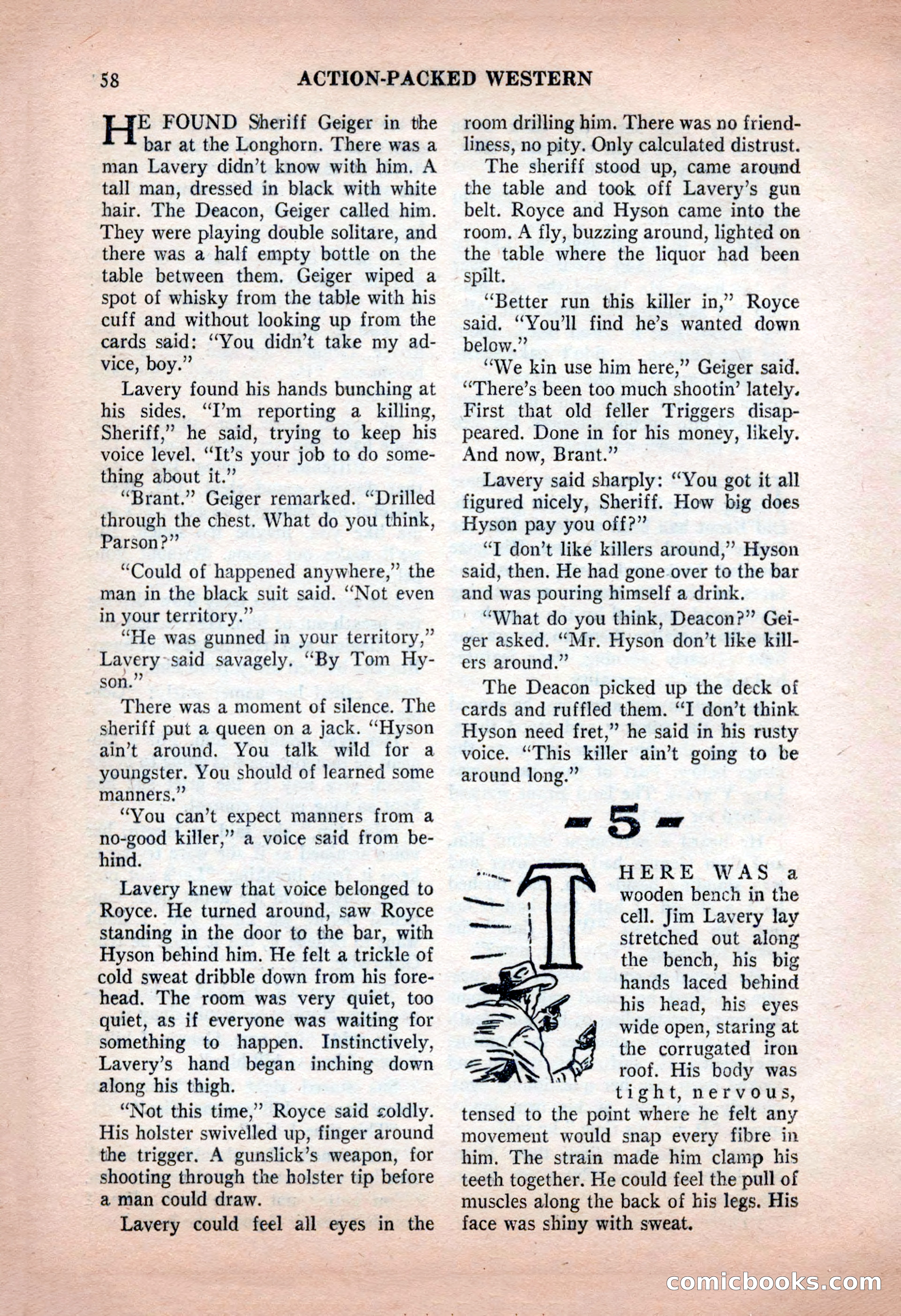 Action-Packed Western, May 1957 — page 58 of 100