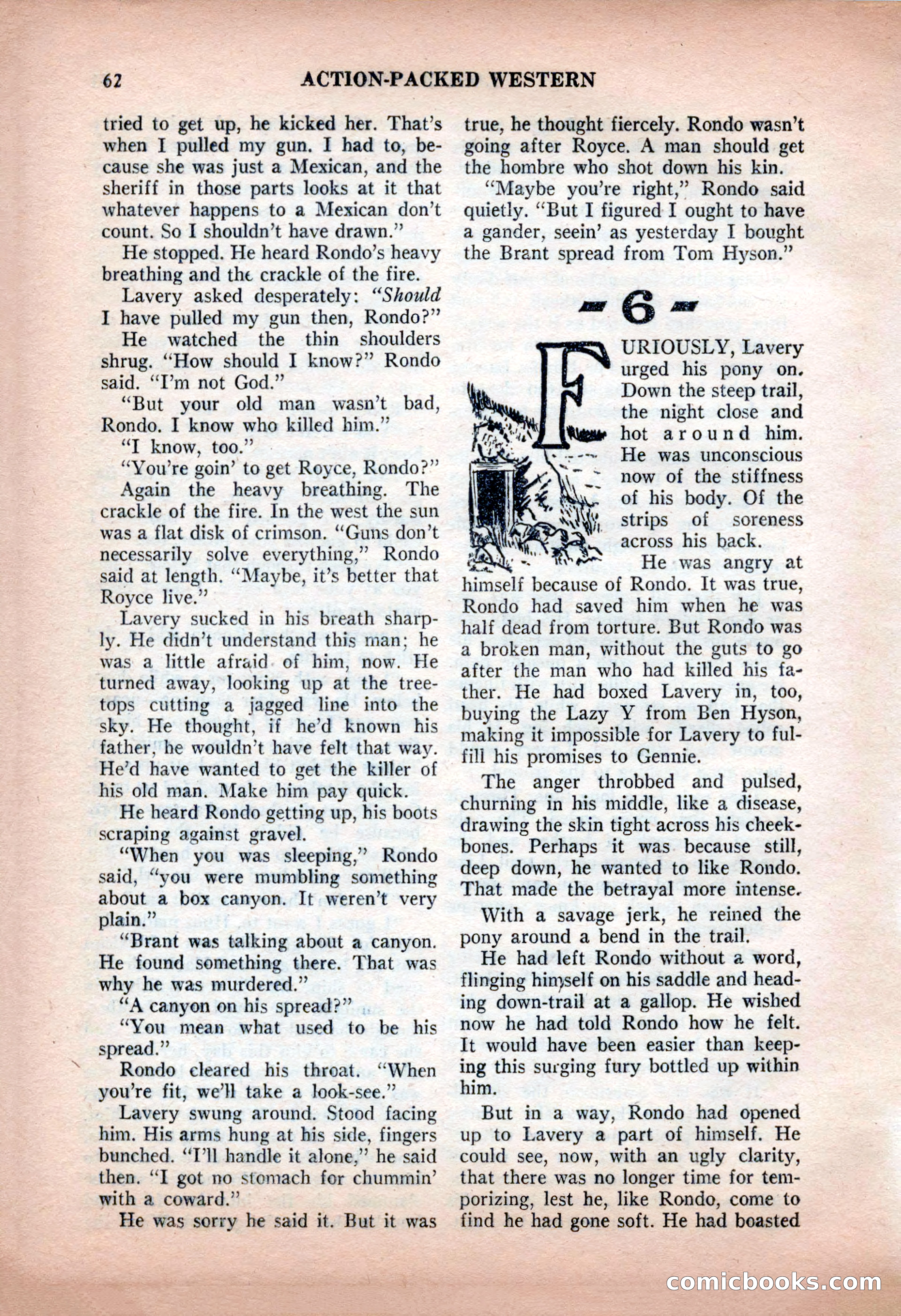Action-Packed Western, May 1957 — page 62 of 100