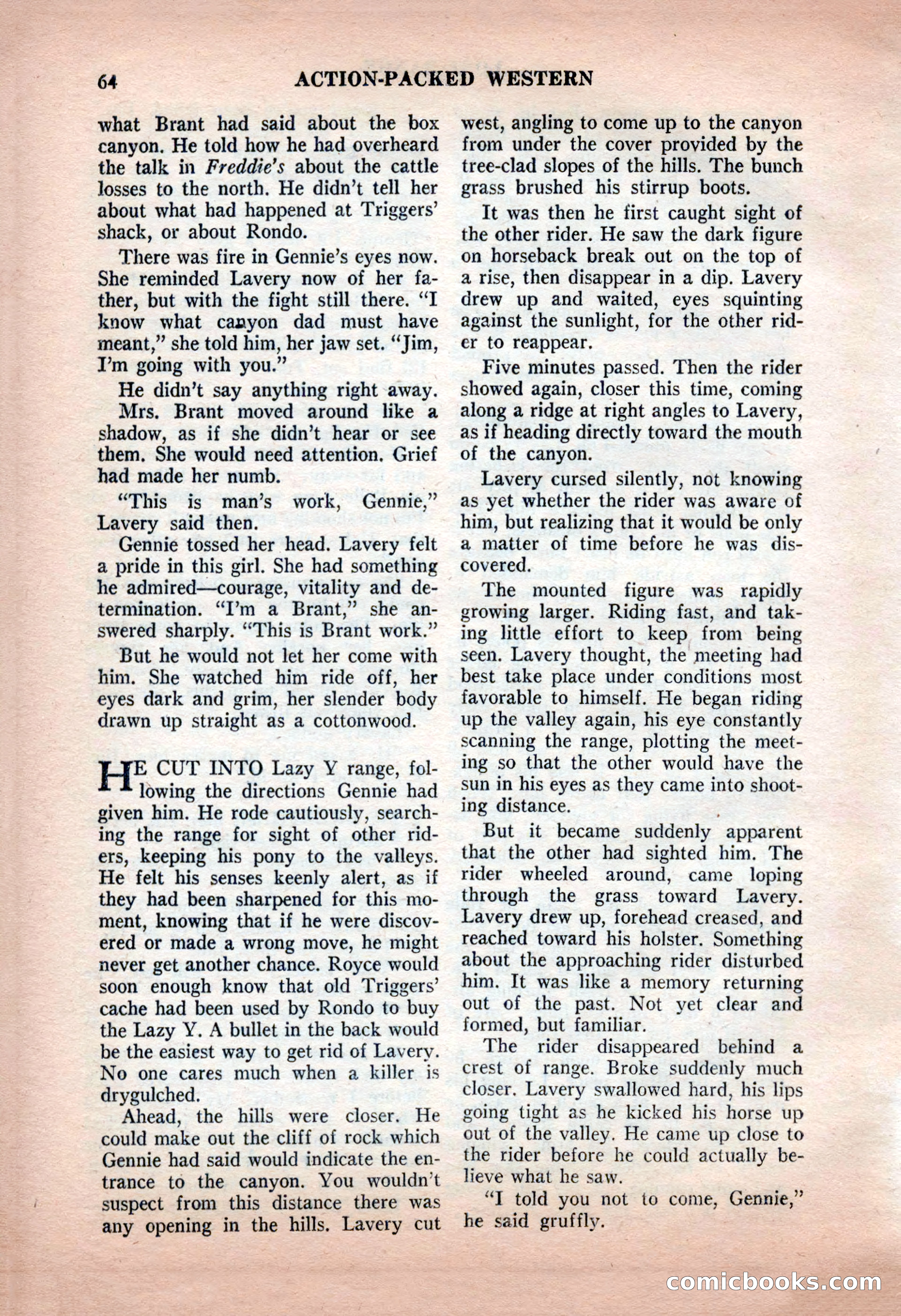 Action-Packed Western, May 1957 — page 64 of 100