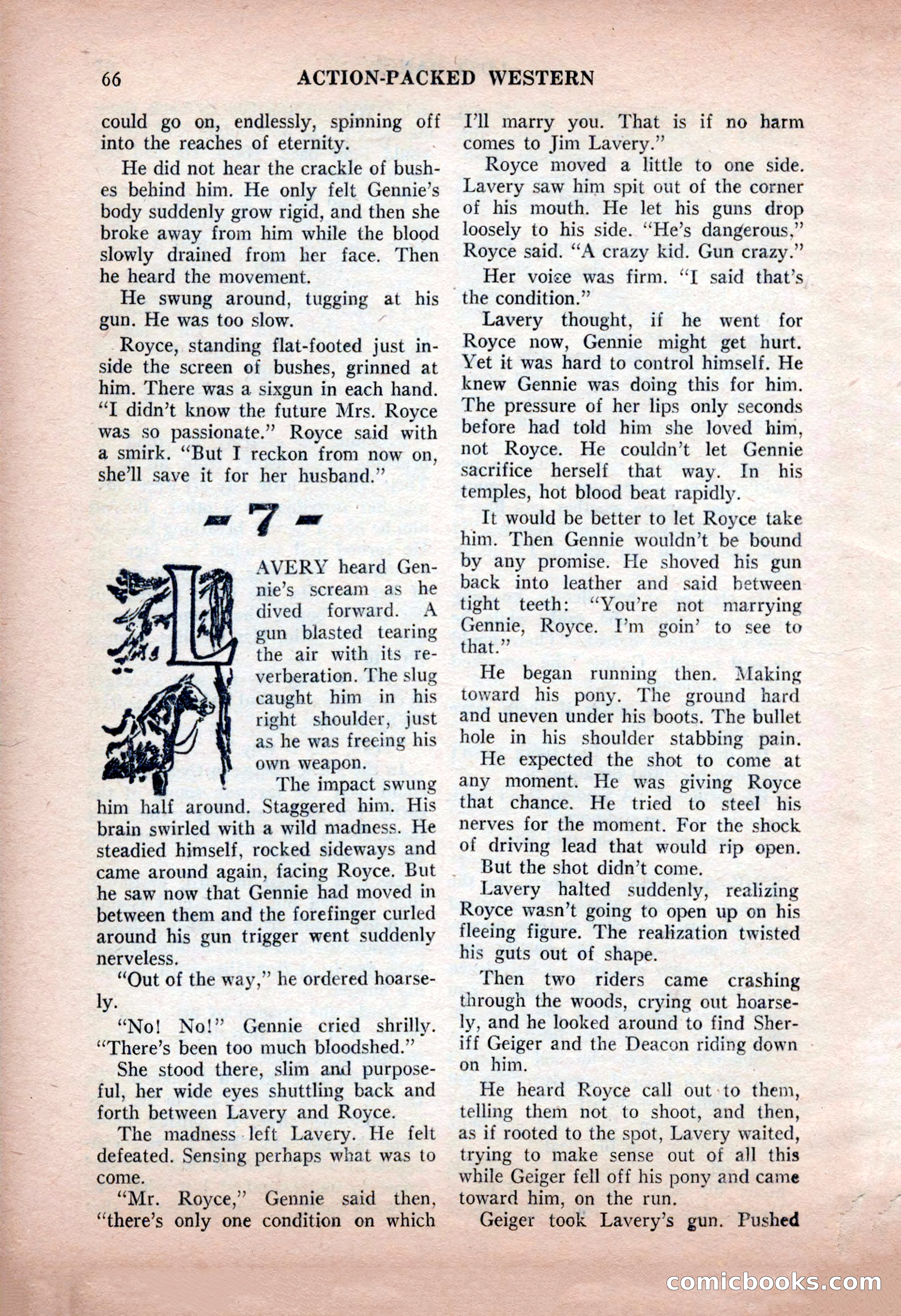 Action-Packed Western, May 1957 — page 66 of 100