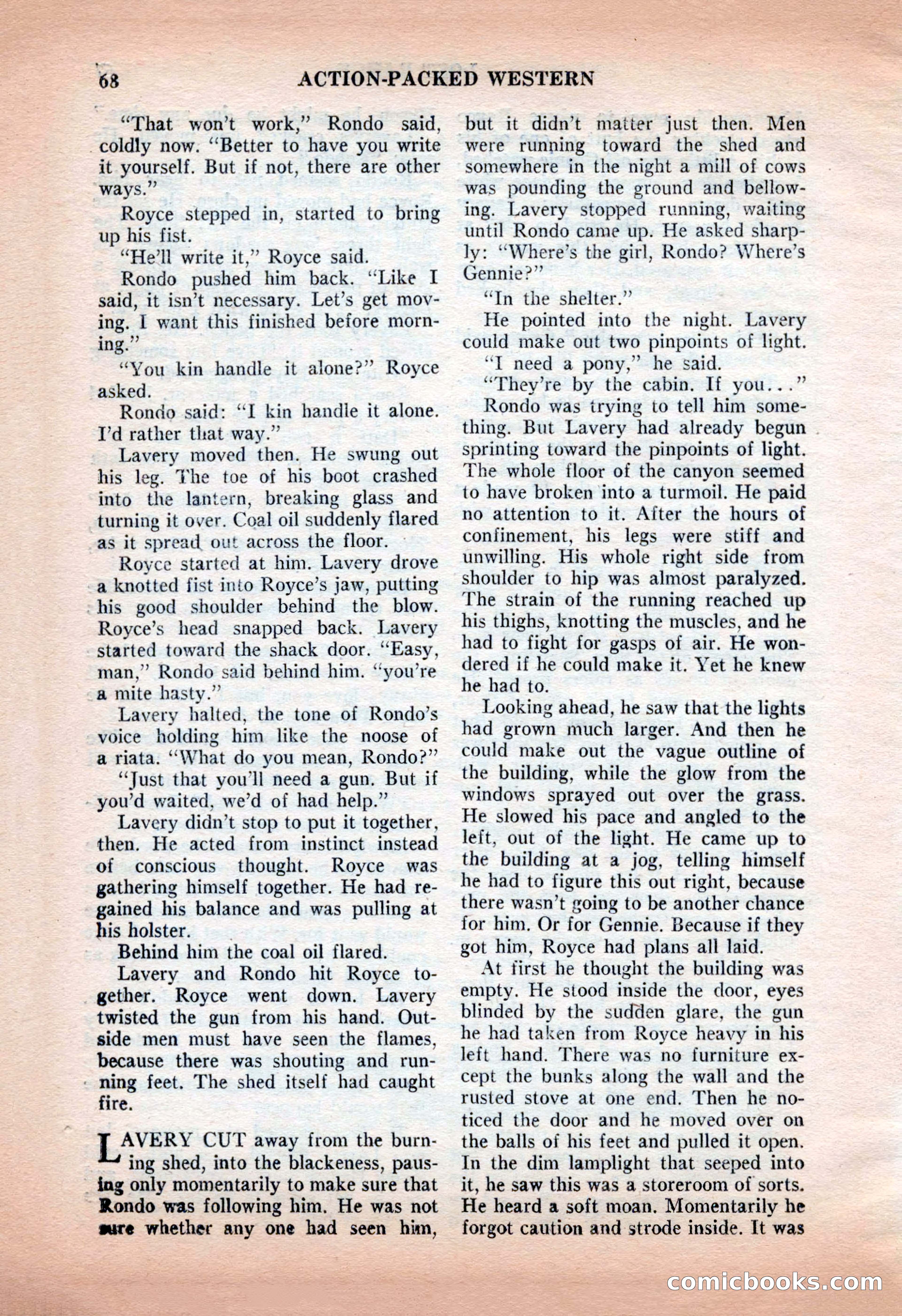 Action-Packed Western, May 1957 — page 68 of 100