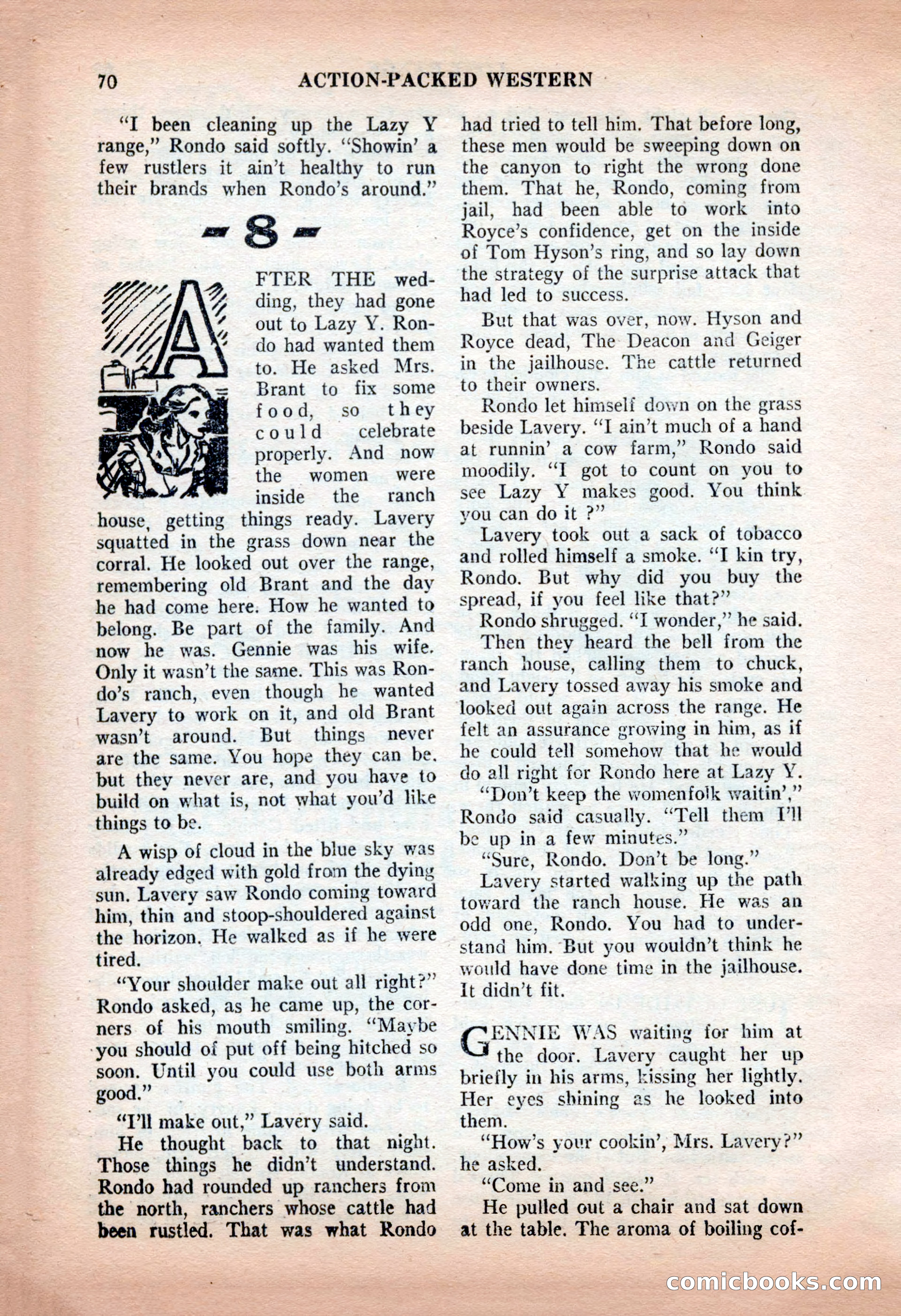 Action-Packed Western, May 1957 — page 70 of 100