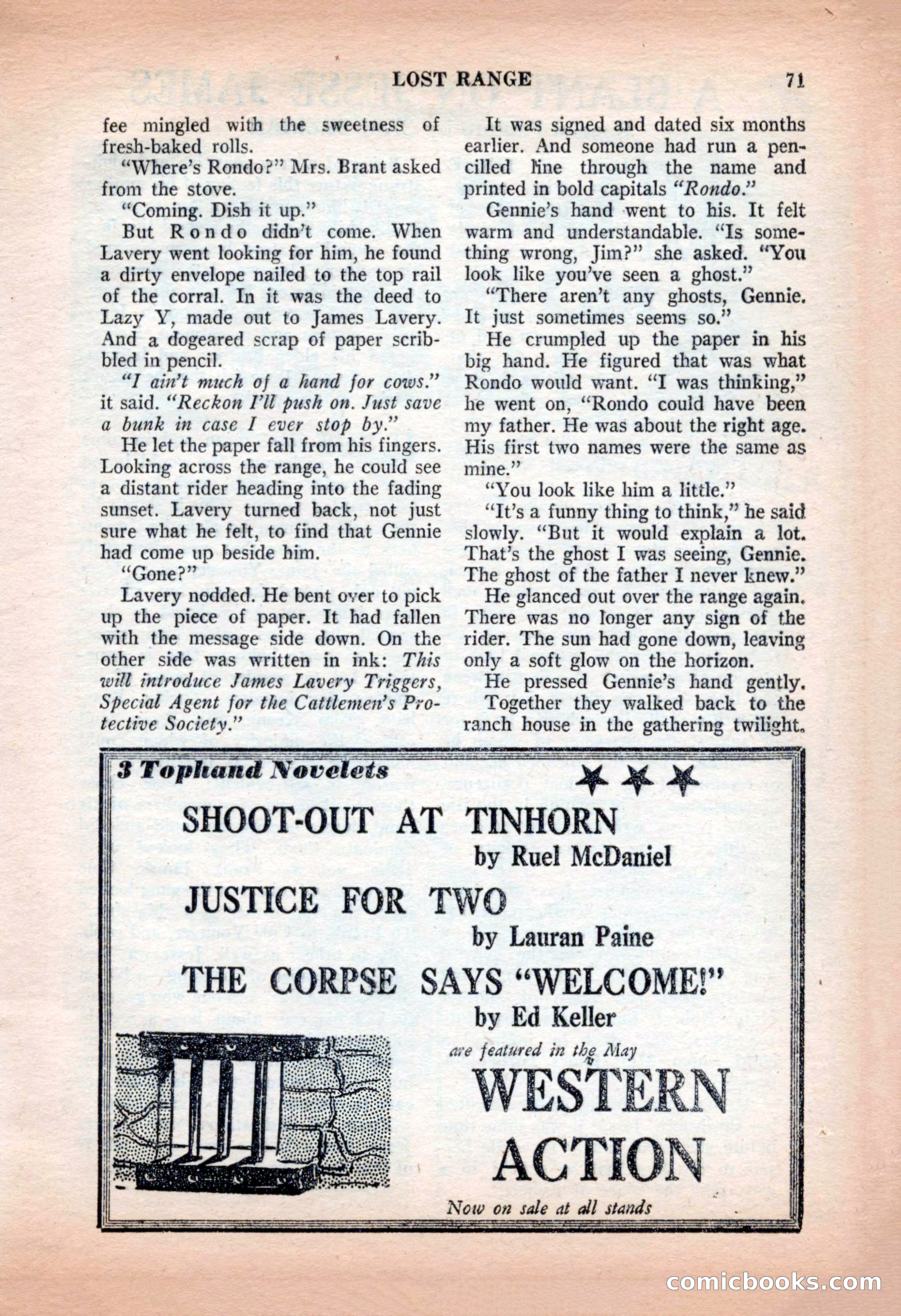Action-Packed Western, May 1957 — page 71 of 100