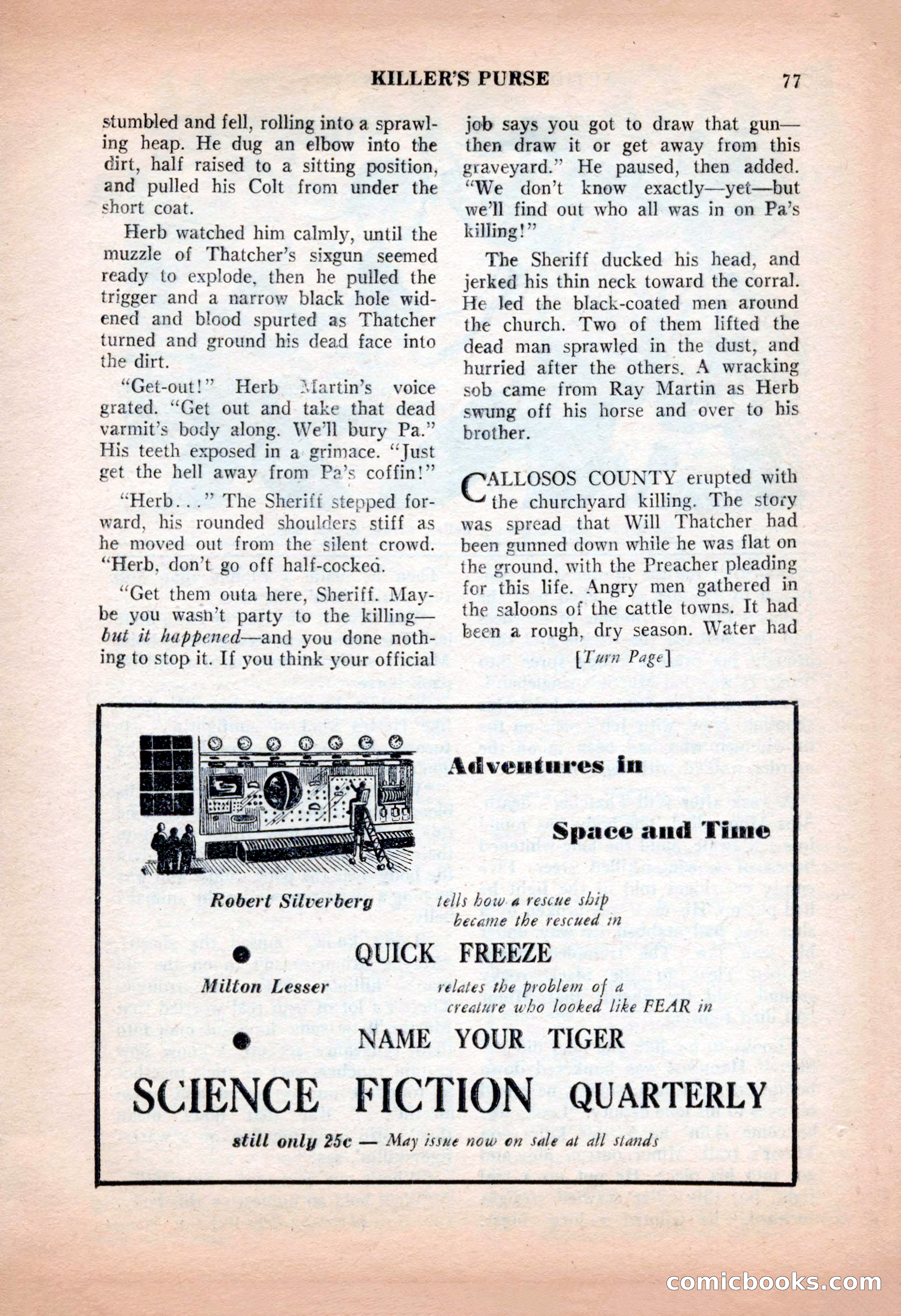 Action-Packed Western, May 1957 — page 77 of 100