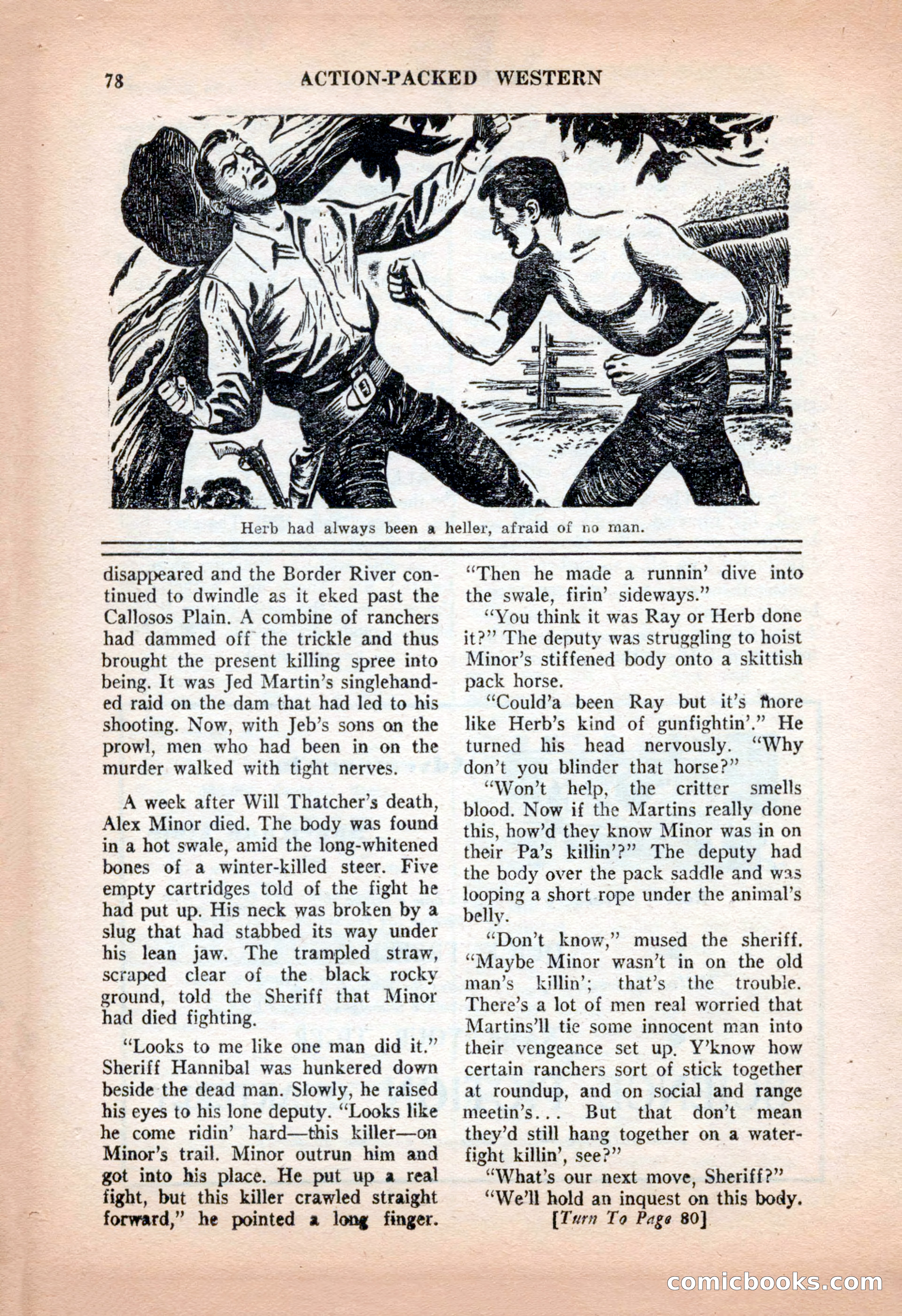 Action-Packed Western, May 1957 — page 78 of 100