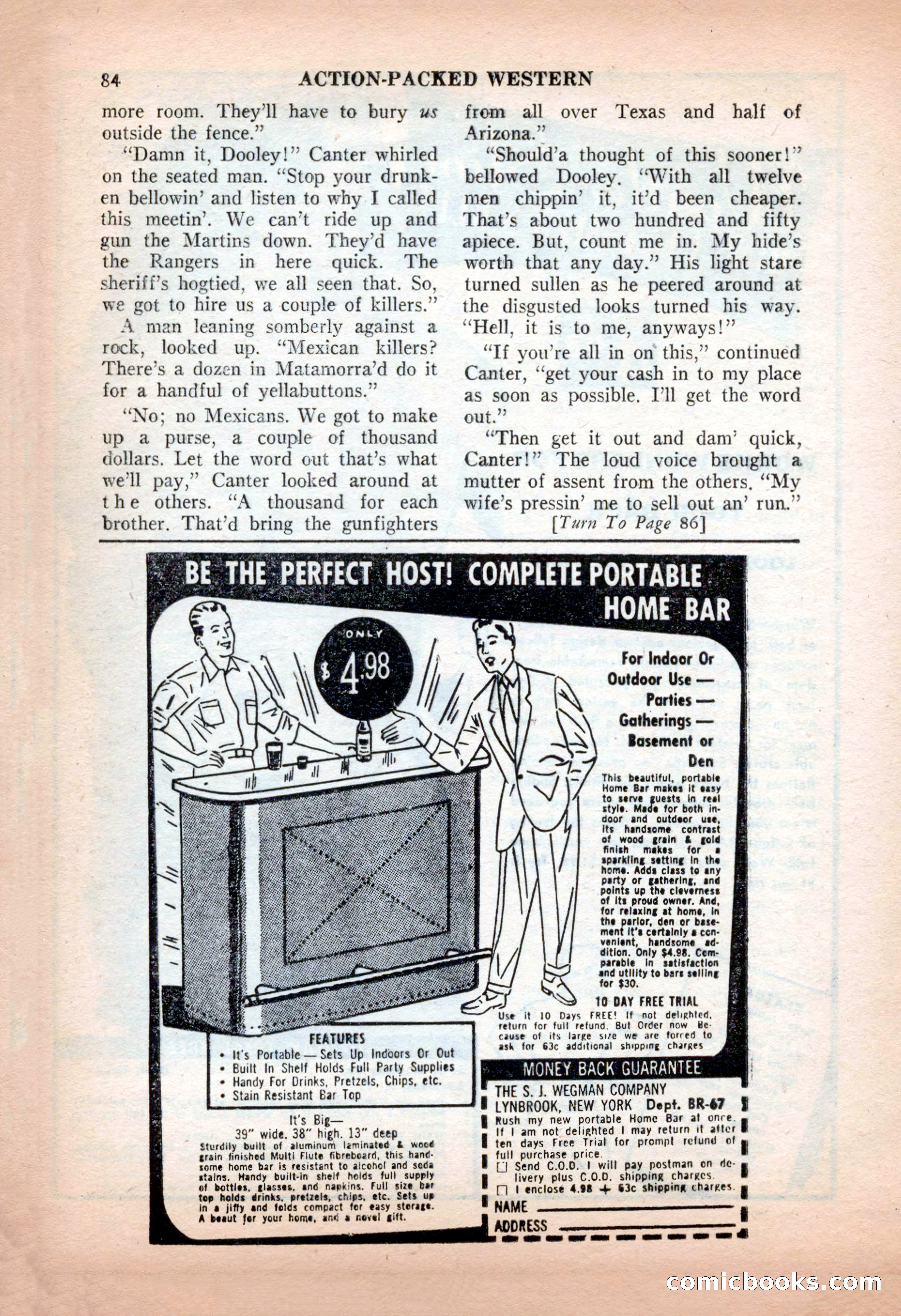 Action-Packed Western, May 1957 — page 84 of 100