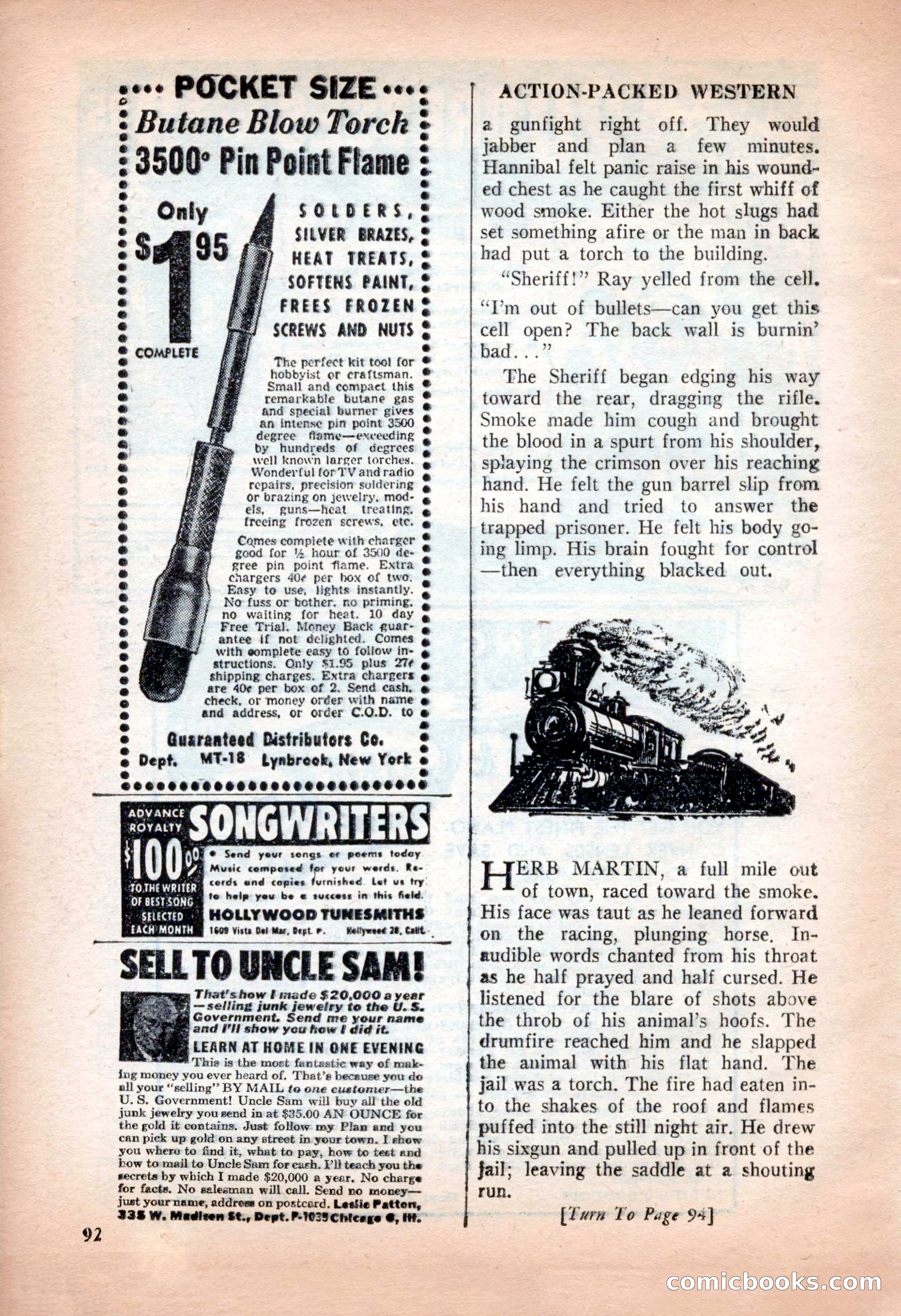 Action-Packed Western, May 1957 — page 92 of 100
