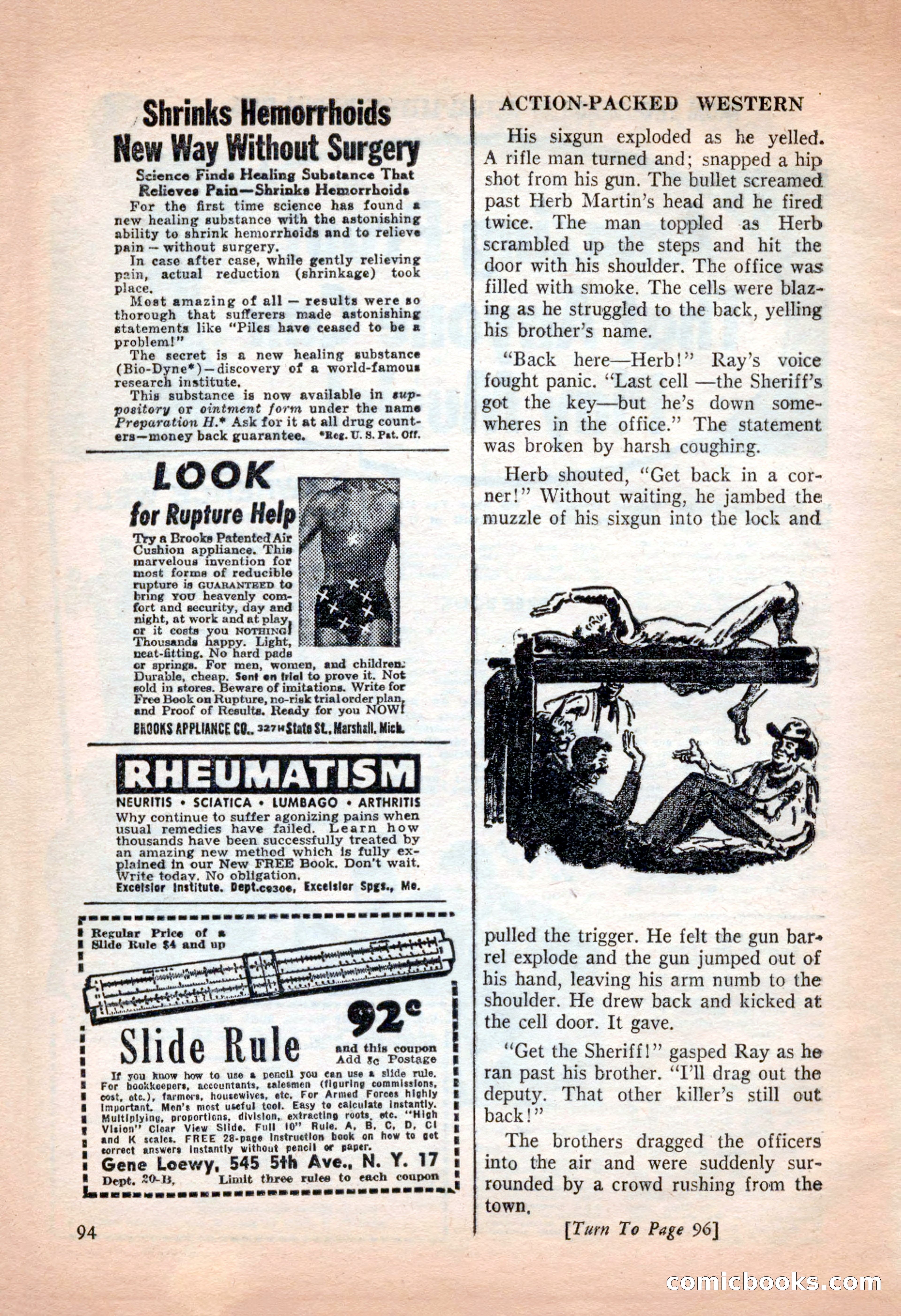 Action-Packed Western, May 1957 — page 94 of 100