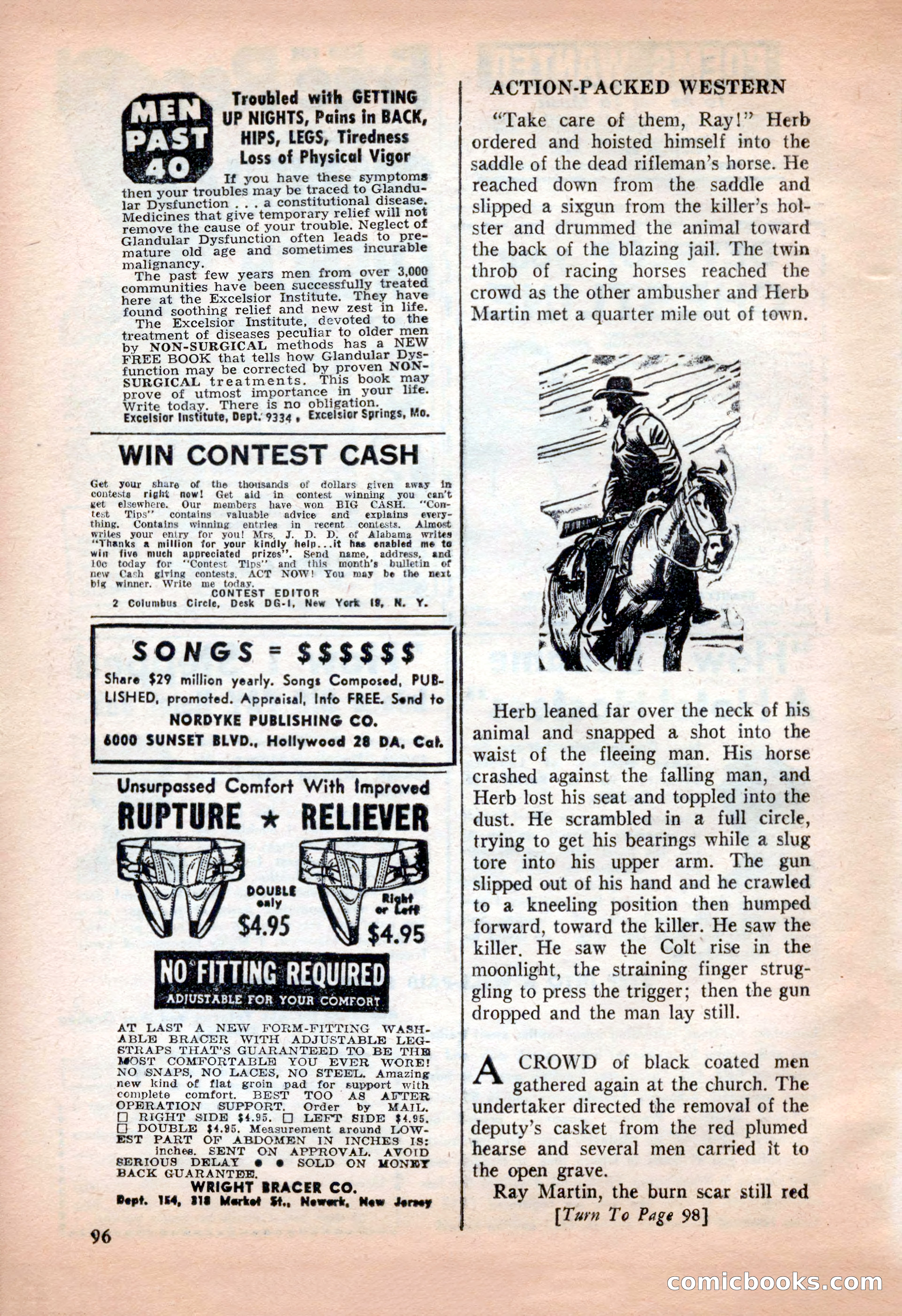Action-Packed Western, May 1957 — page 96 of 100