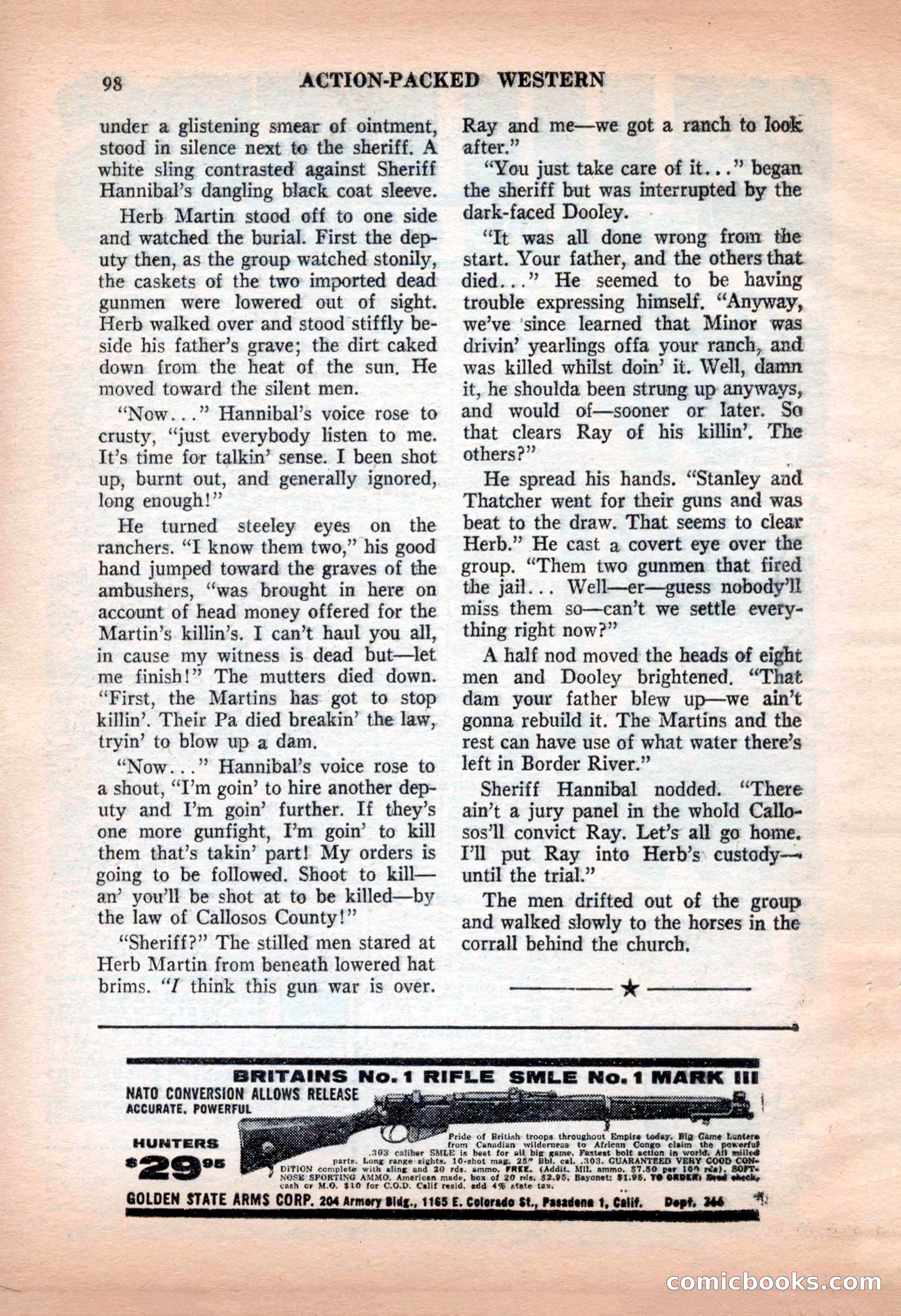 Action-Packed Western, May 1957 — page 98 of 100