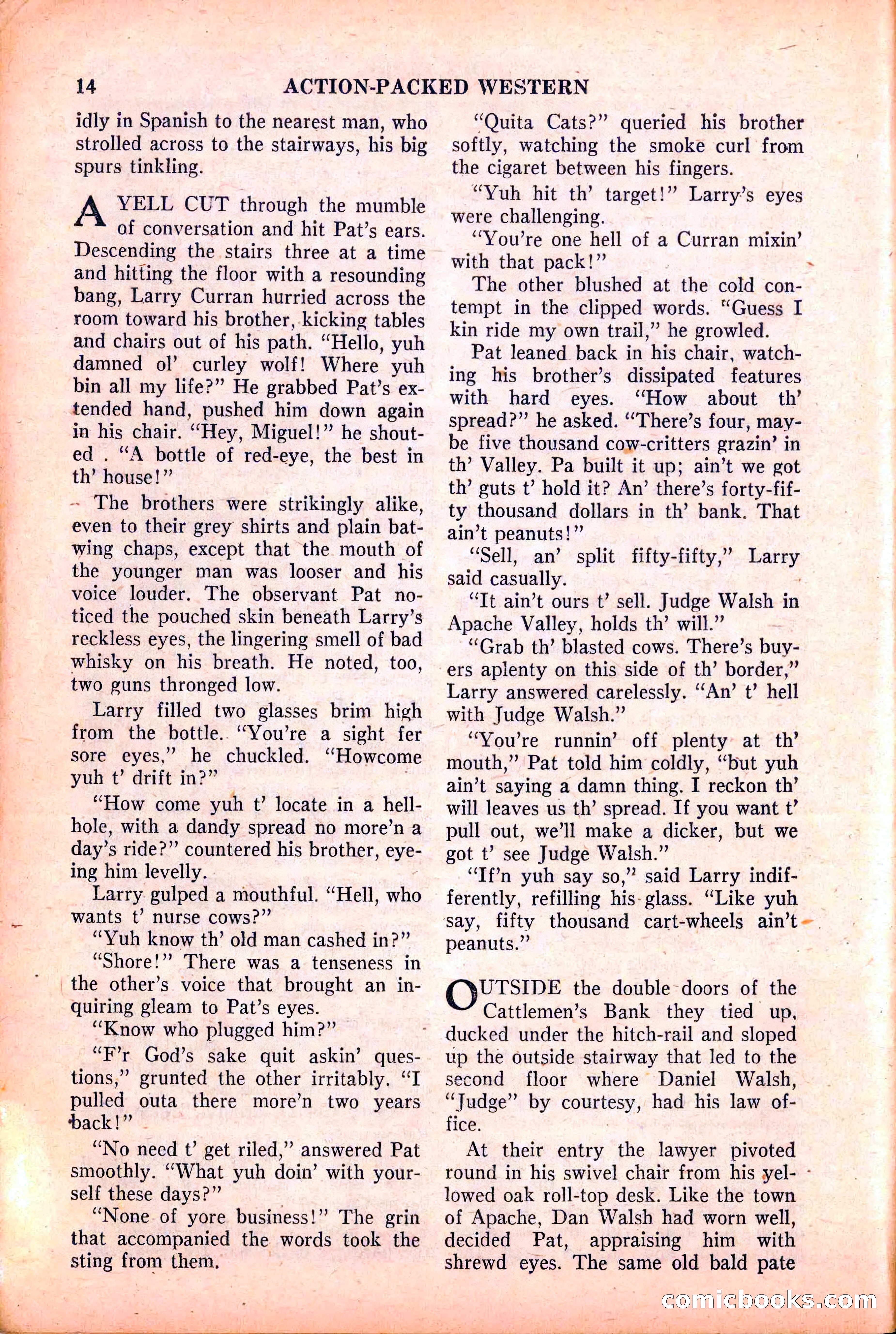Action-Packed Western, May 1958 — page 14 of 100