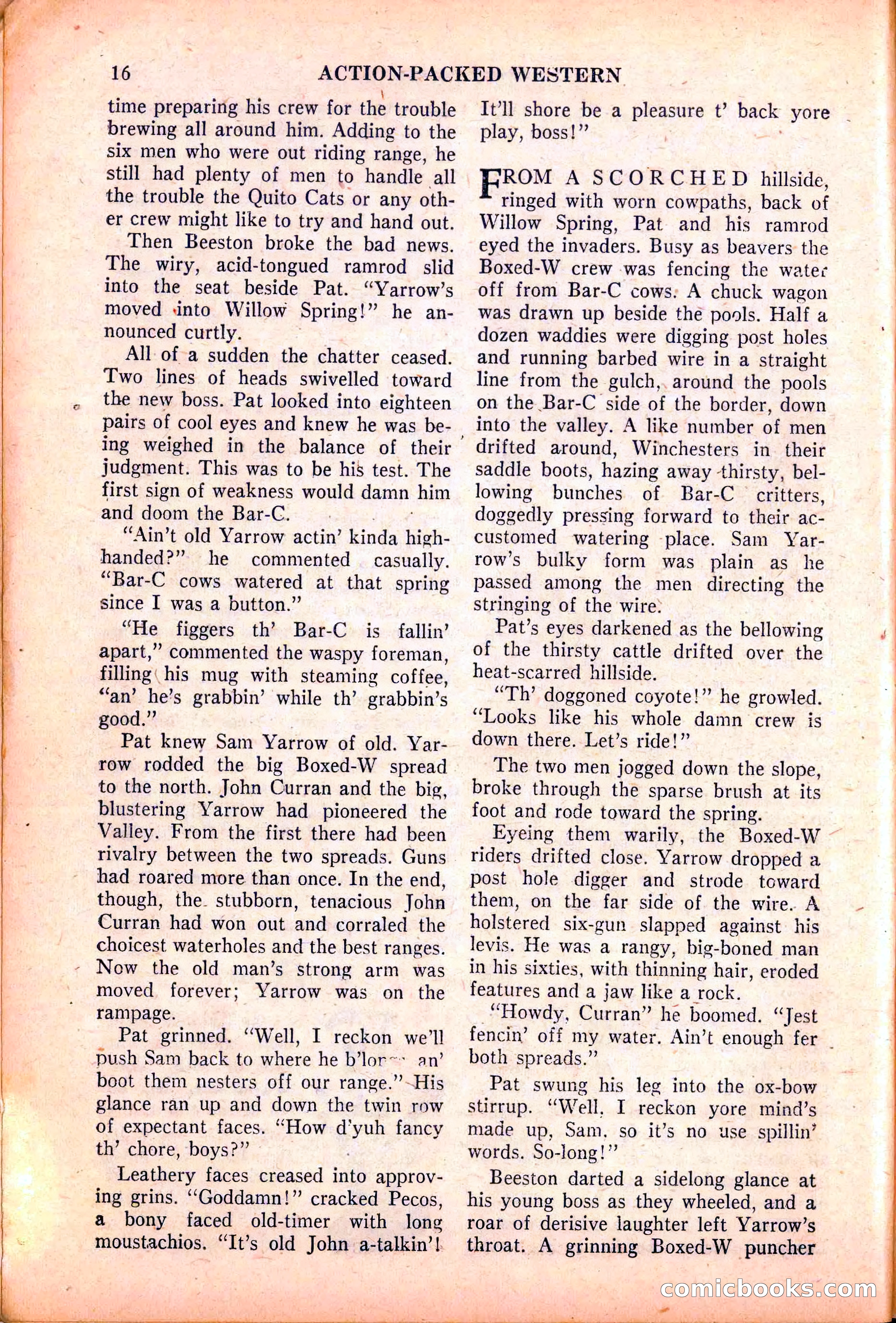 Action-Packed Western, May 1958 — page 16 of 100