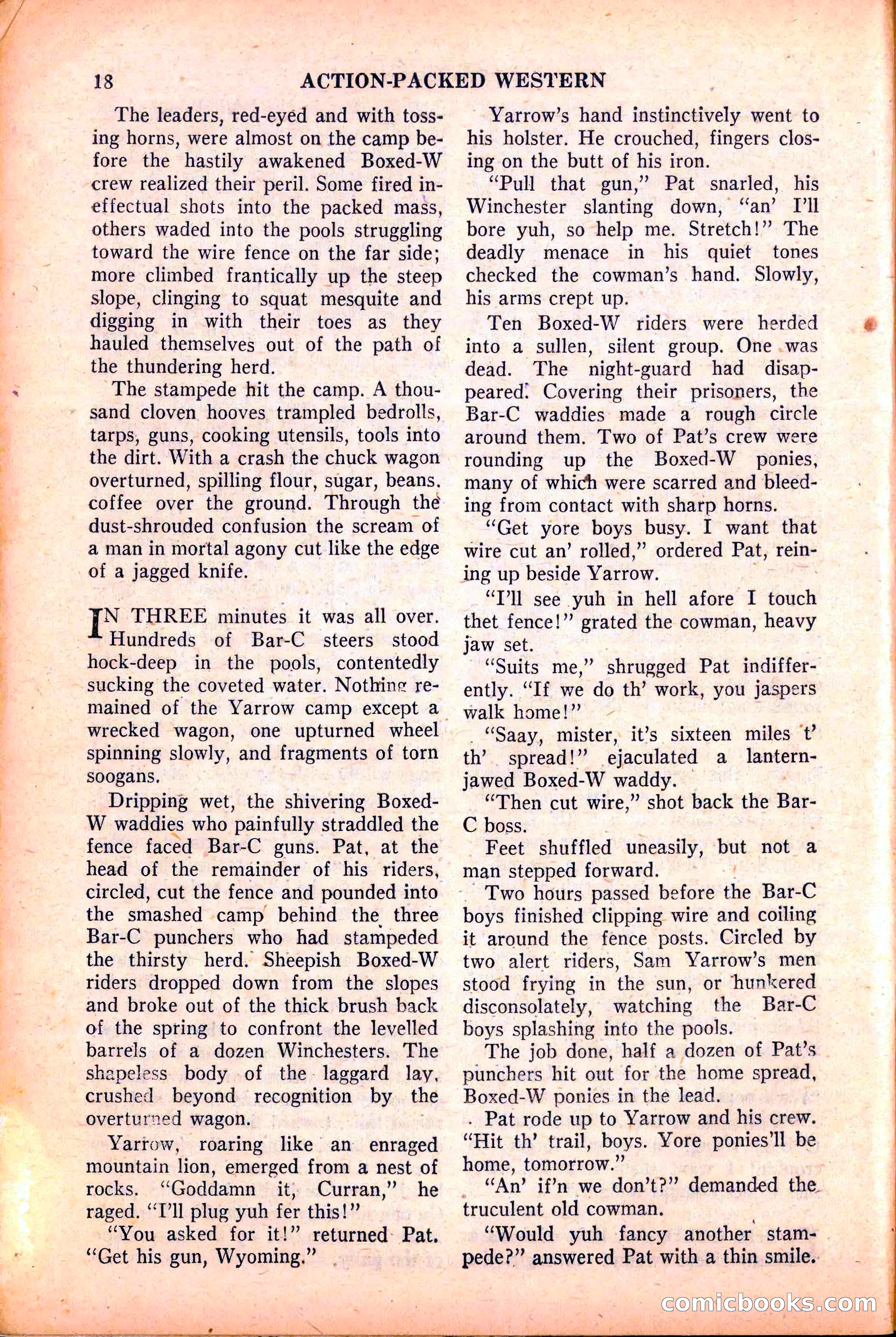 Action-Packed Western, May 1958 — page 18 of 100